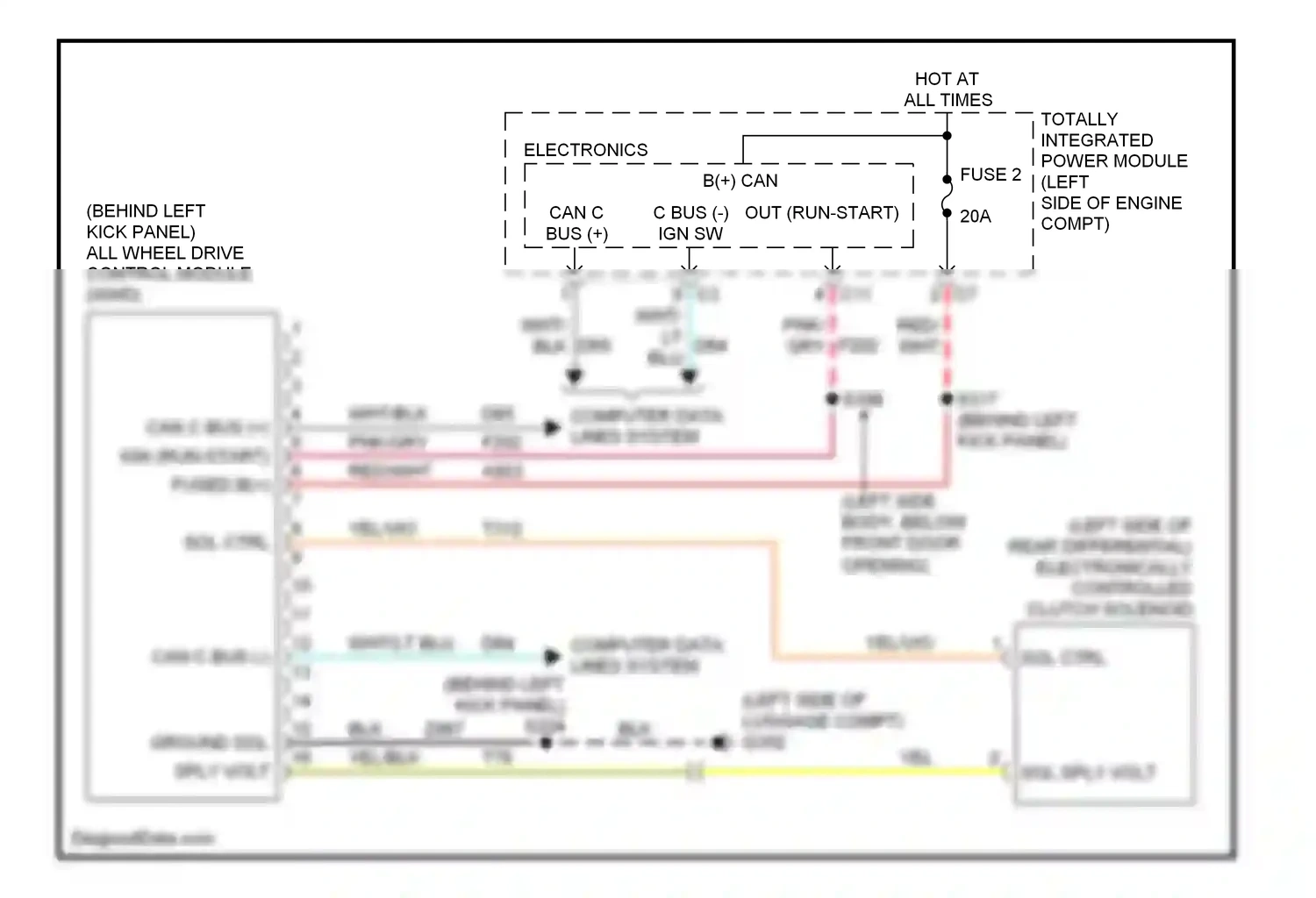 Dodge Caliber I (2006-2009) computer data lines system wiring diagram  (22 of 27)