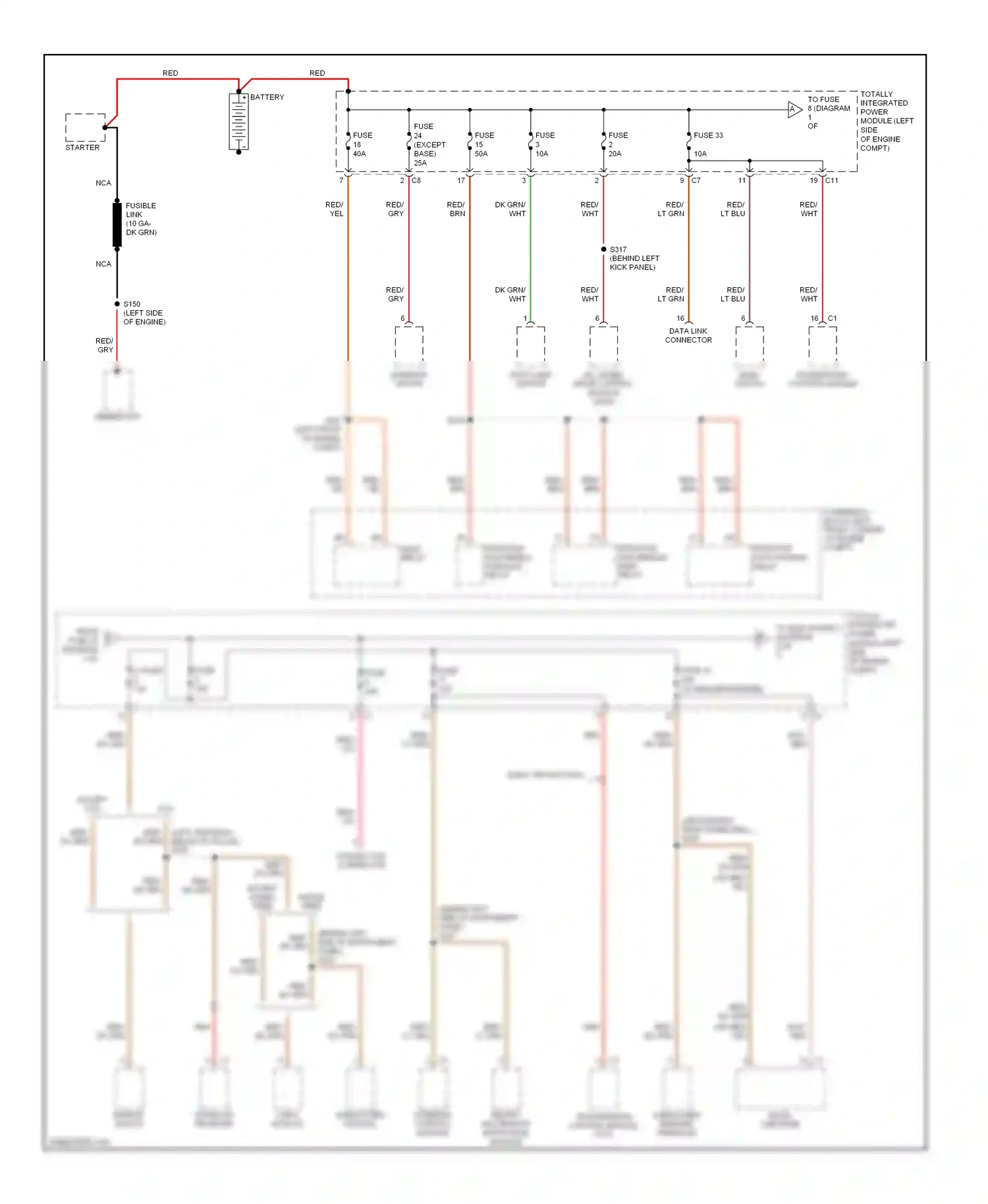 Dodge Caliber I (2006-2009) data link connector wiring diagram  (2 of 2)