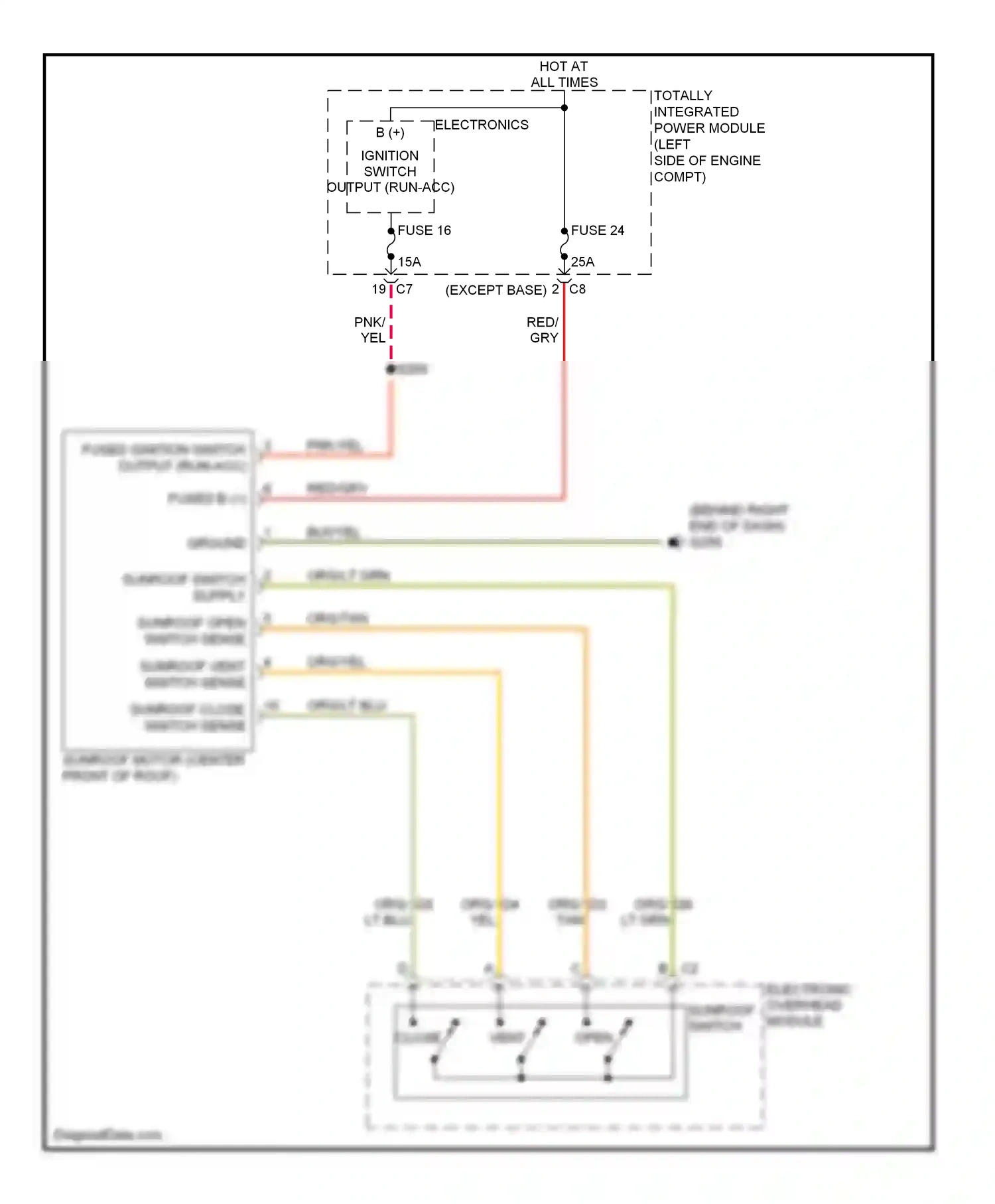 Dodge Caliber I (2006-2009) electronic overhead wiring diagram  (1 of 1)