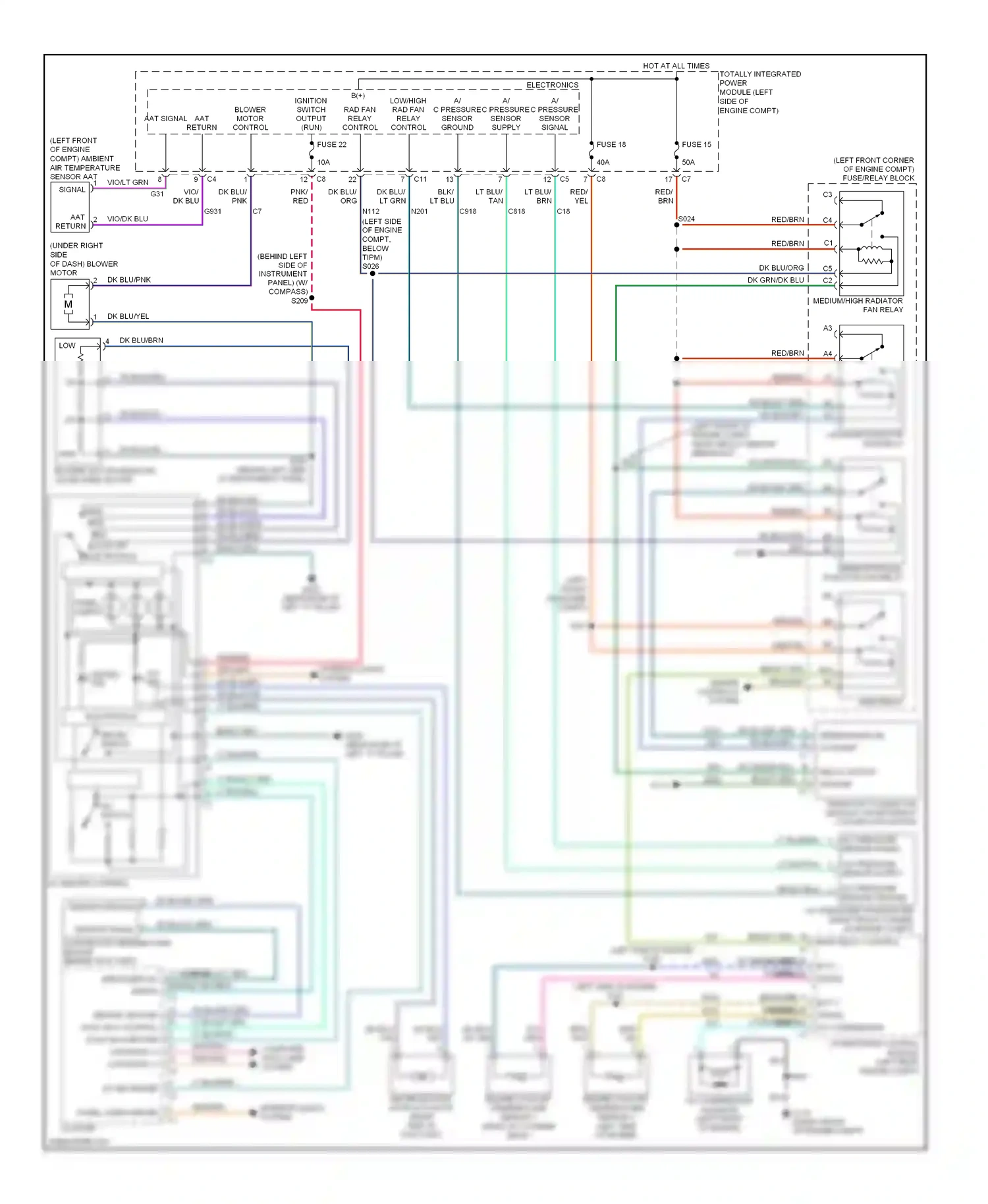 Dodge Caliber I (2006-2009) engine controls system wiring diagram  (4 of 4)