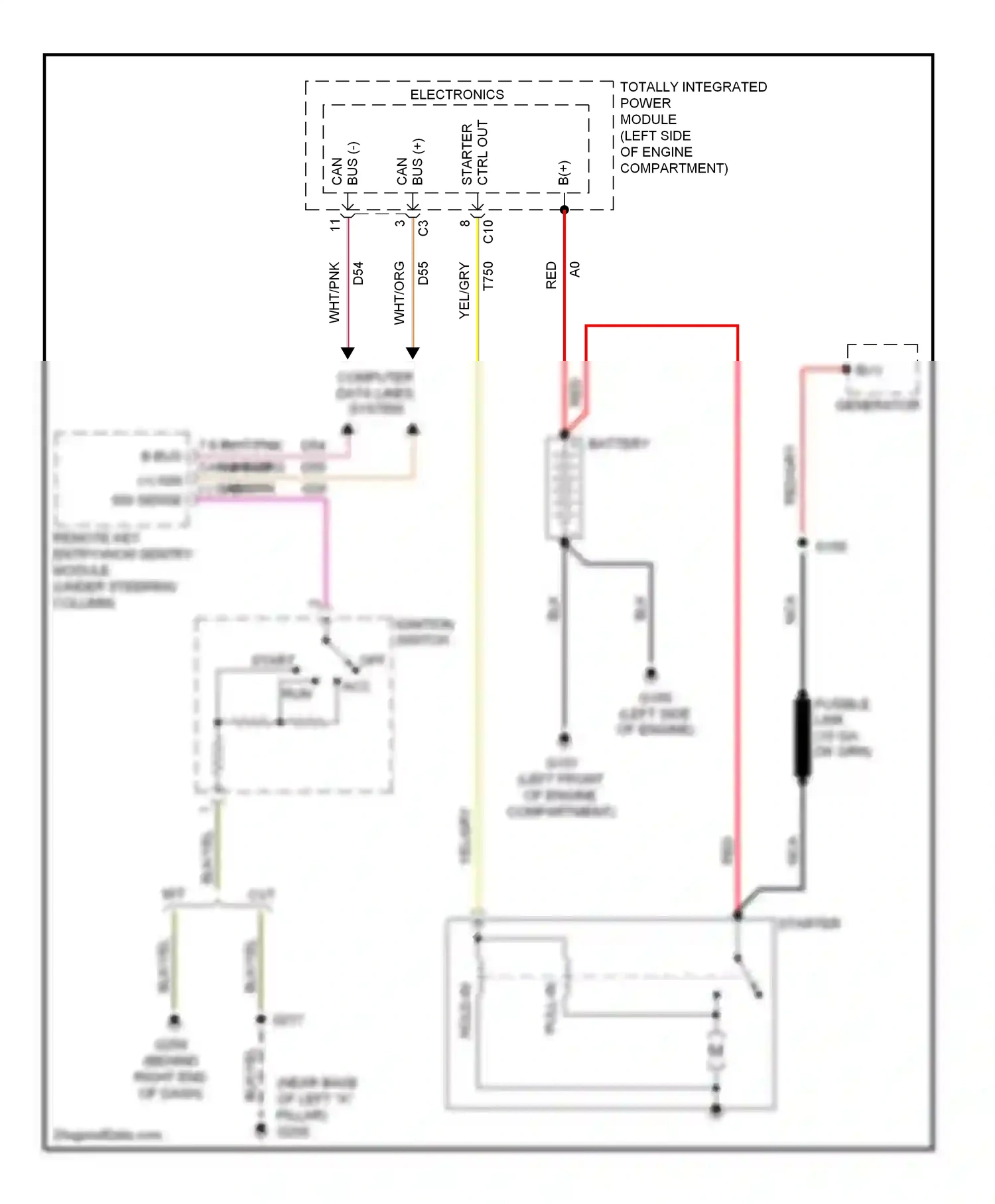 Dodge Caliber I (2006-2009) ignition switch wiring diagram  (5 of 6)