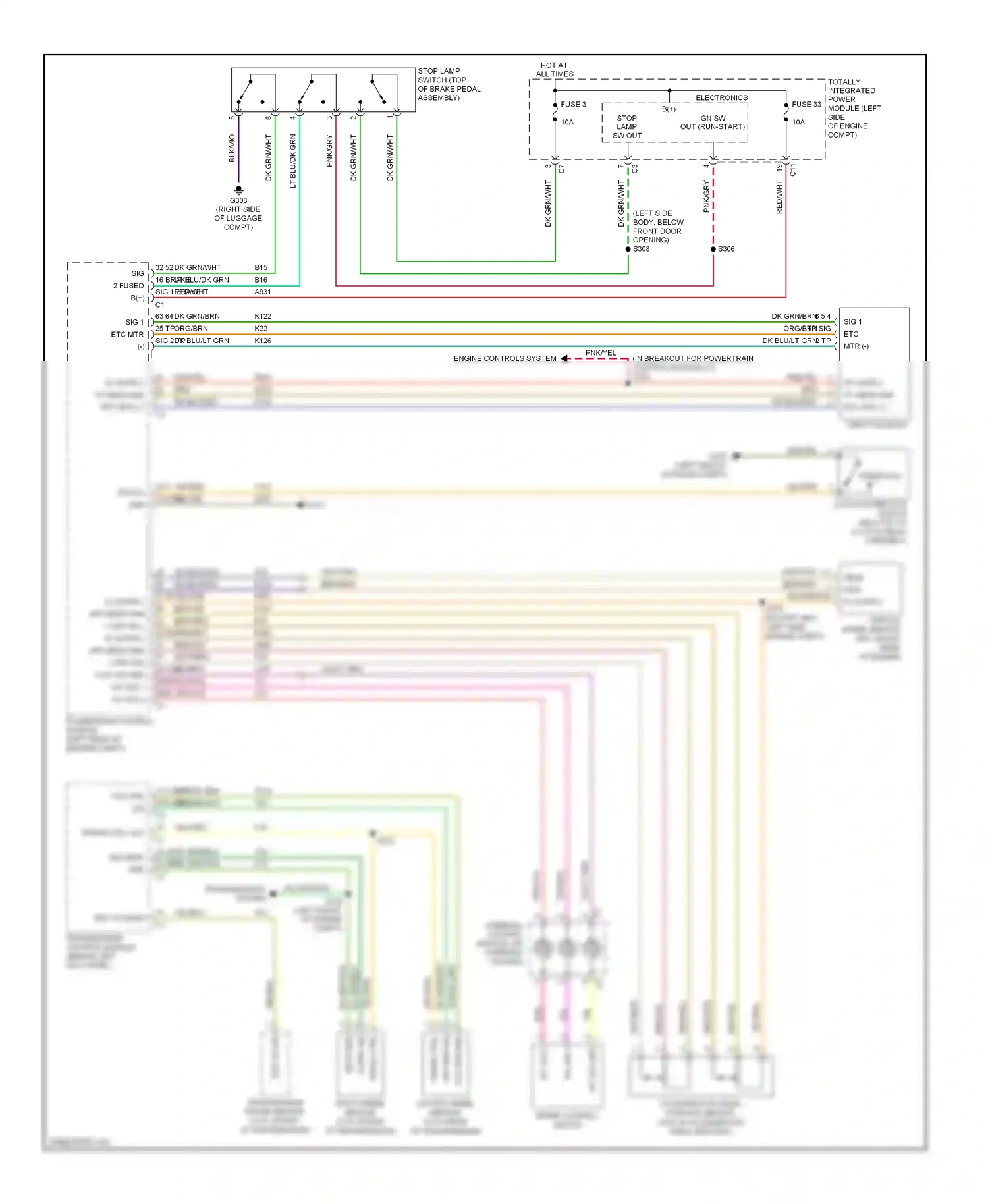 Dodge Caliber I (2006-2009) speed control switch wiring diagram  (1 of 1)