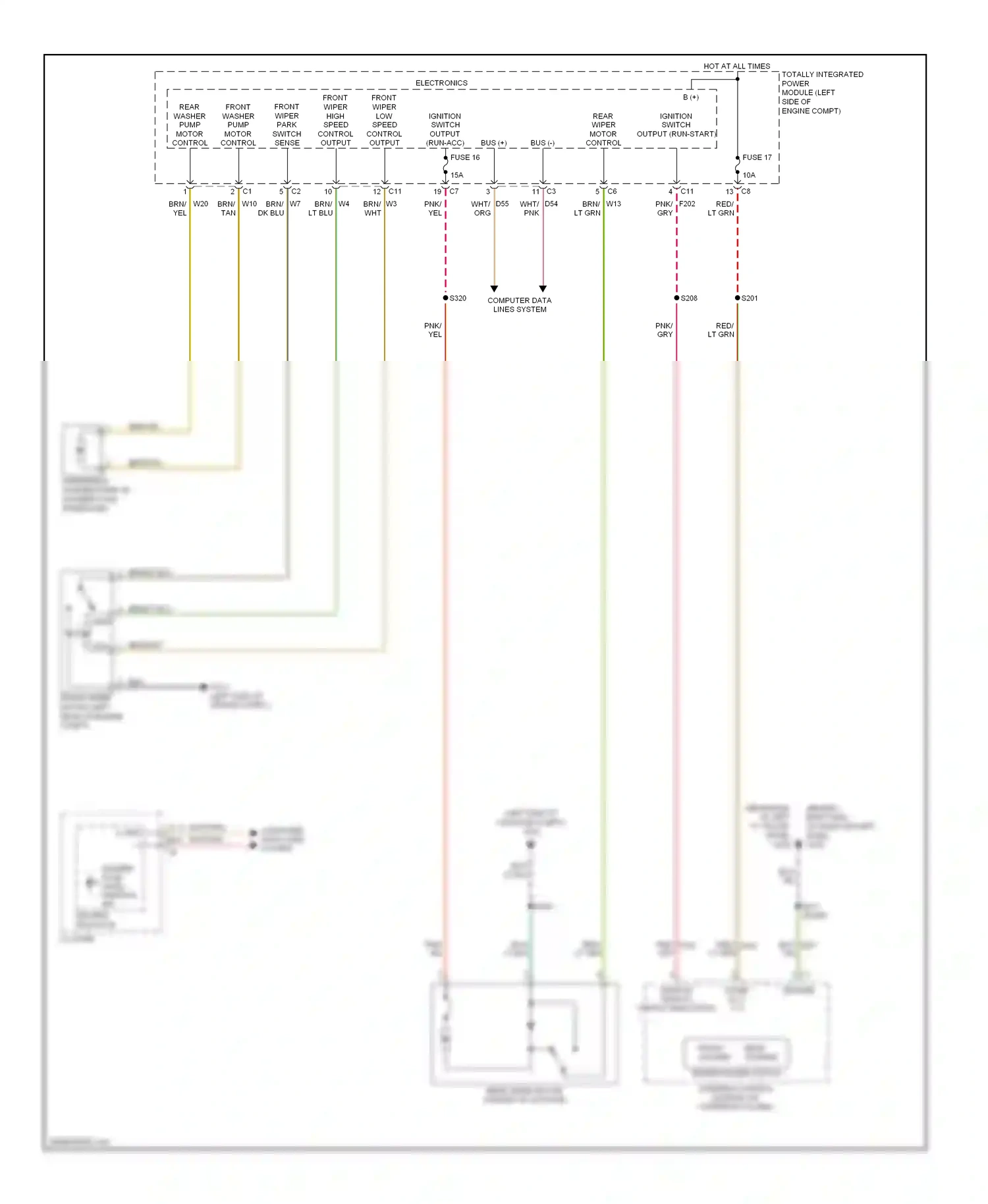 Dodge Caliber I (2006-2009) steering control module (on steering column) wiring diagram  (7 of 10)