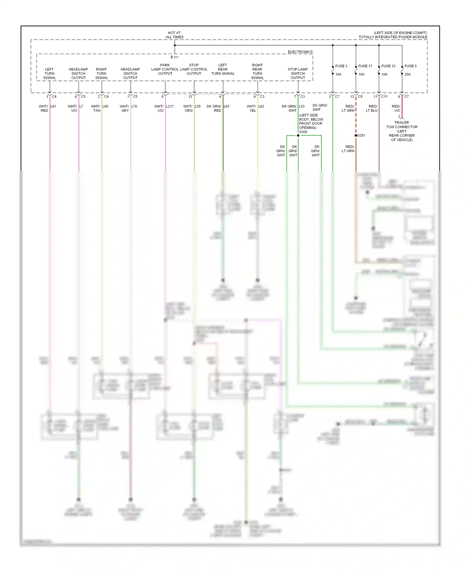 Dodge Caliber I (2006-2009) steering control module (on steering column) wiring diagram  (4 of 10)