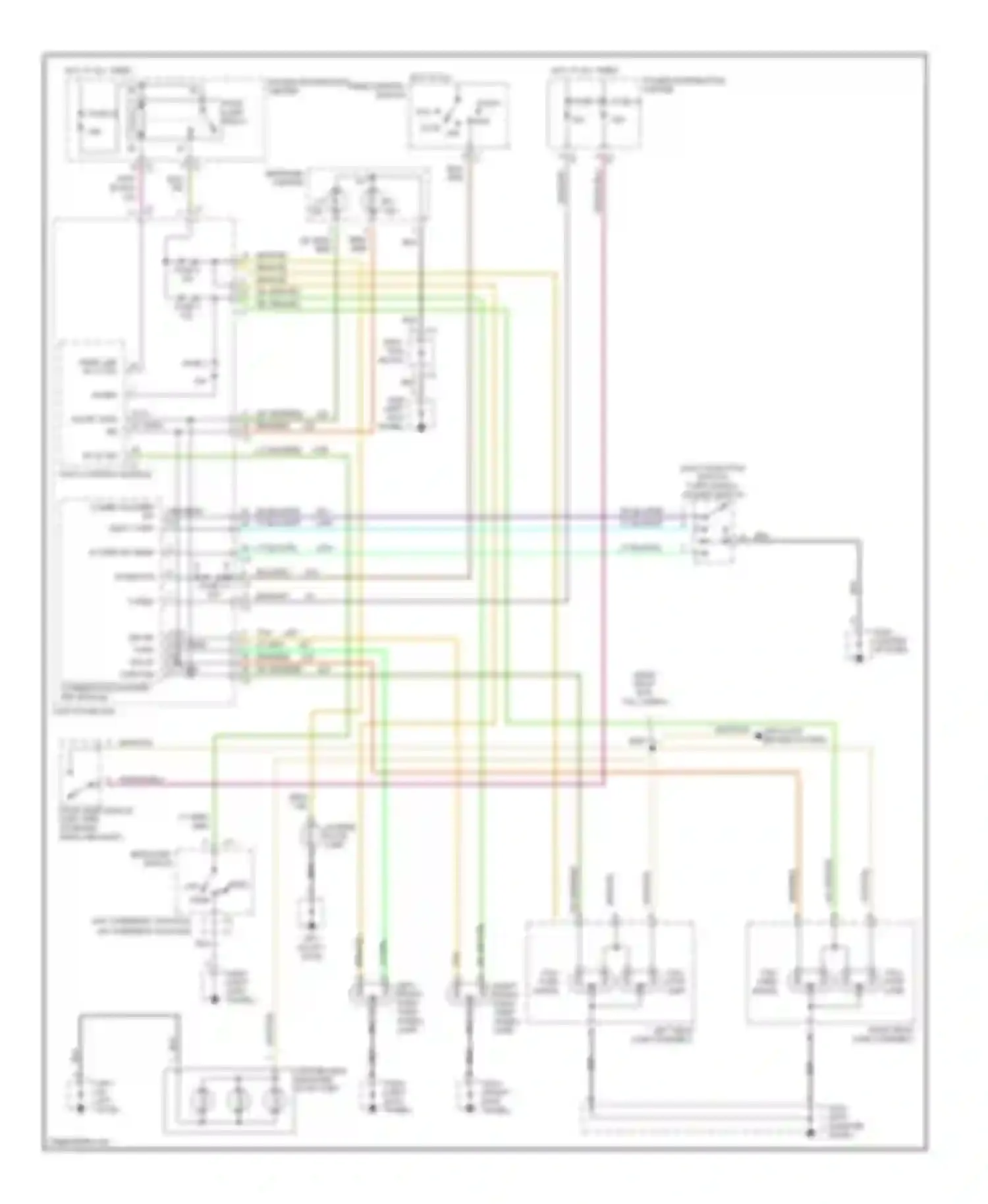 Caravan Dodge III (1995-2000): Exterior lamps circuit, without trailer tow