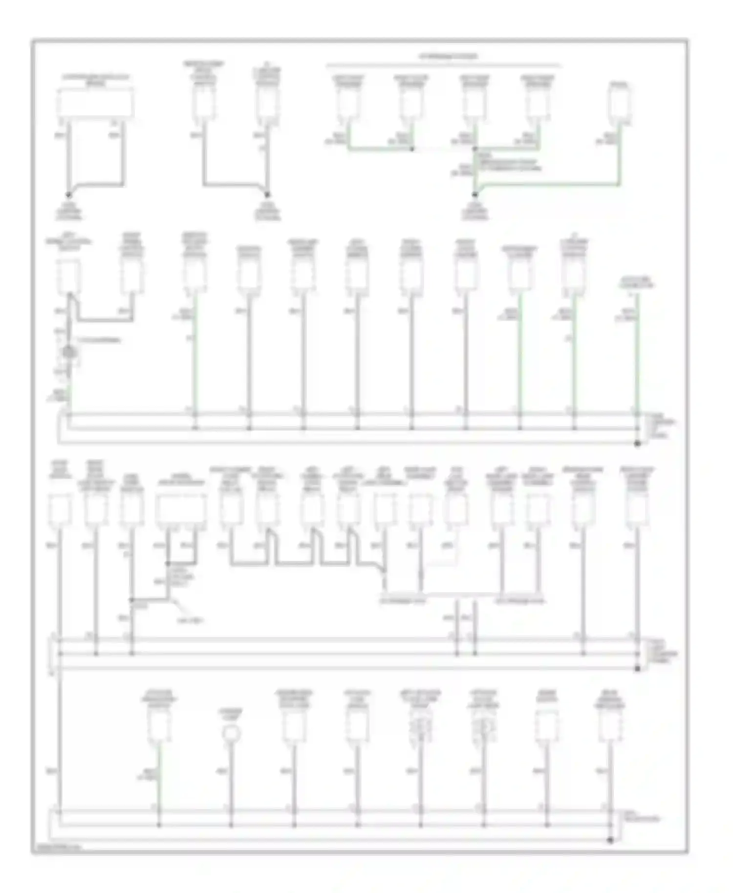 Caravan Dodge III (1995-2000): Ground distribution circuit (2 of 2)