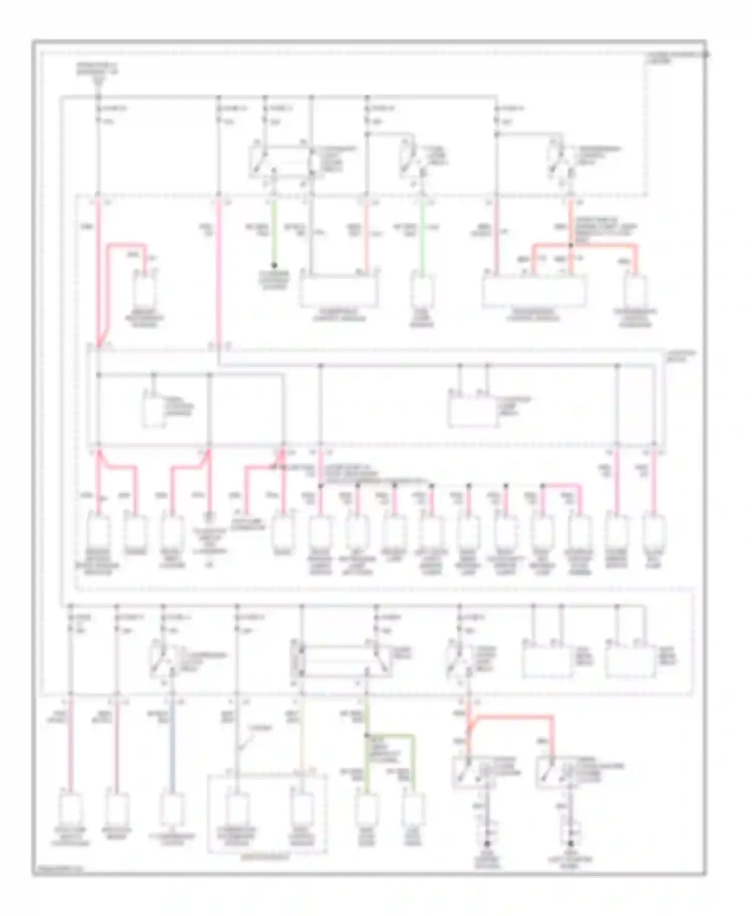 Caravan Dodge III (1995-2000): Power distribution circuit (2 of 3)