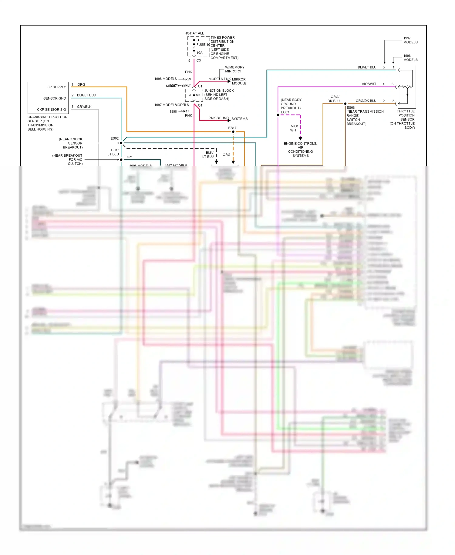 Dodge Caravan III (1995-2000) 1997 models wiring diagram  (3 of 5)