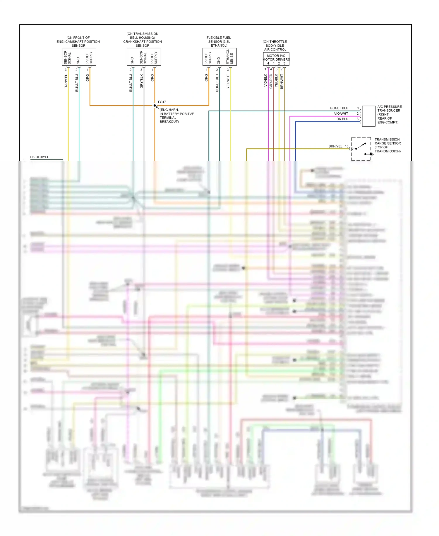 Dodge Caravan III (1995-2000) 8 volt wiring diagram  (1 of 3)