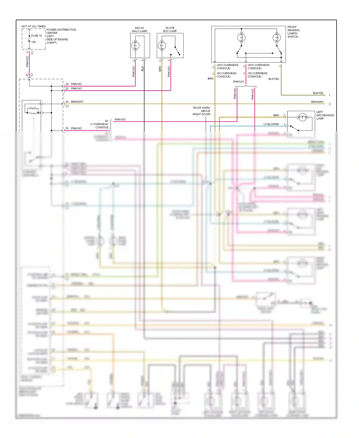 Dodge Caravan III (1995-2000) body control module wiring diagram  (15 of 21)