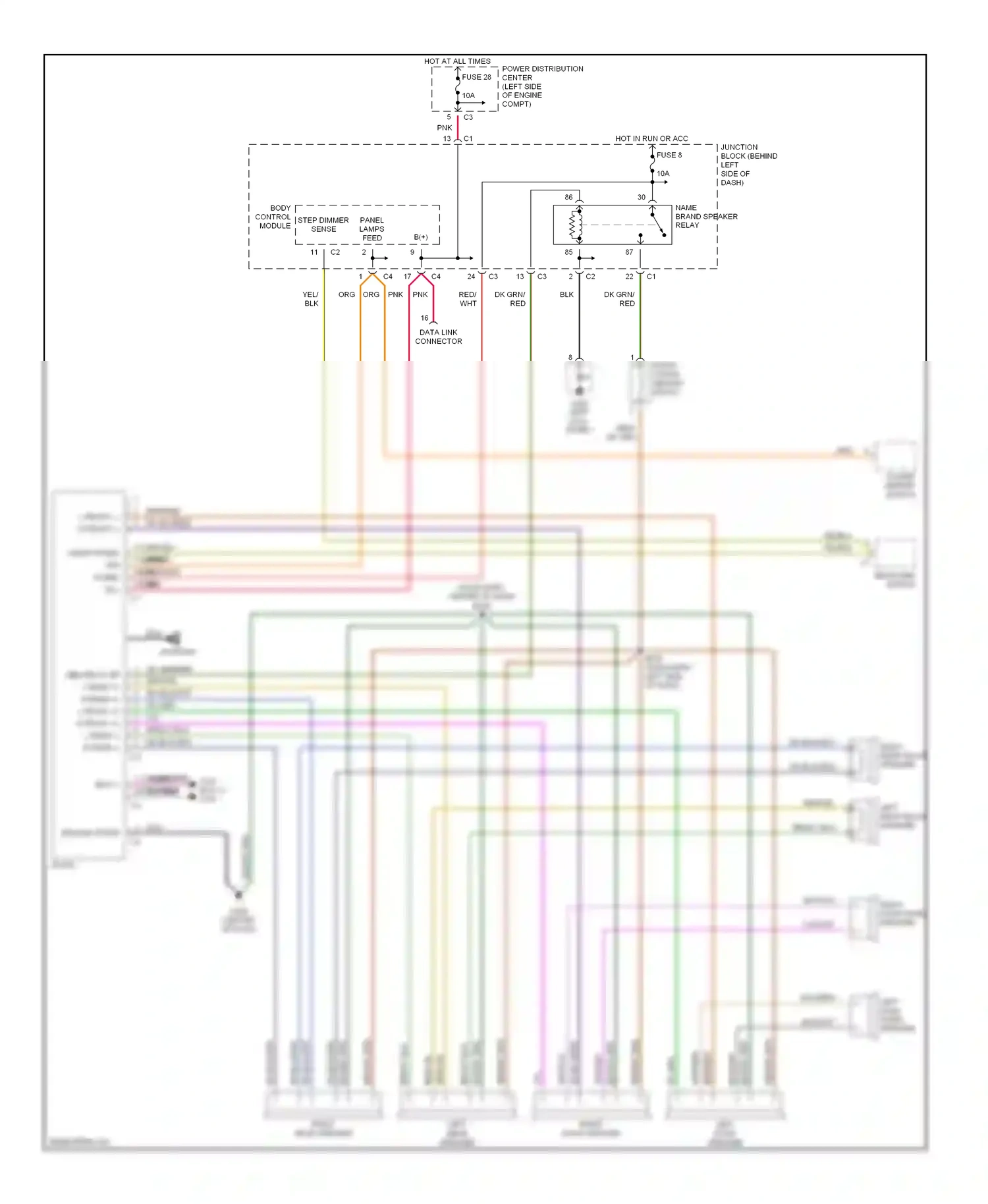 Dodge Caravan III (1995-2000) data link connector wiring diagram  (4 of 4)