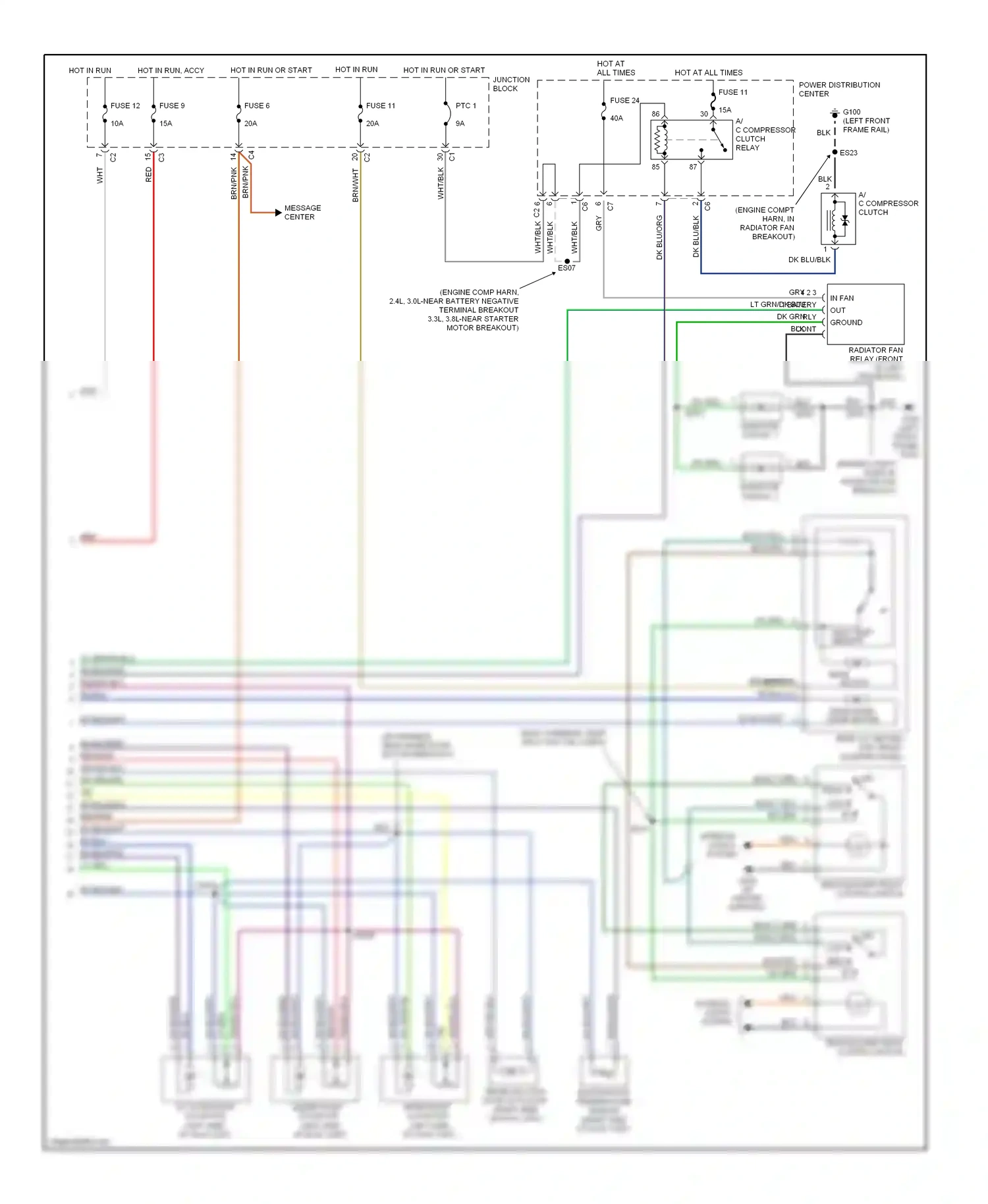 Dodge Caravan III (1995-2000) high temp sensor wiring diagram  (1 of 1)