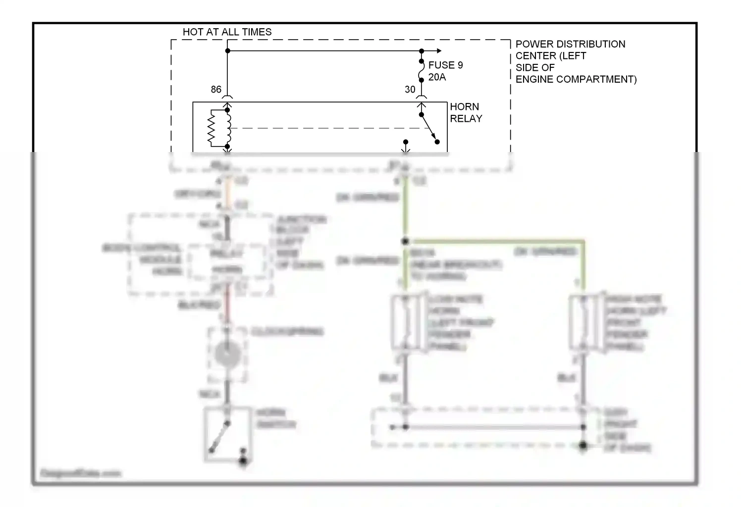 Dodge Caravan III (1995-2000) nca wiring diagram  (3 of 17)