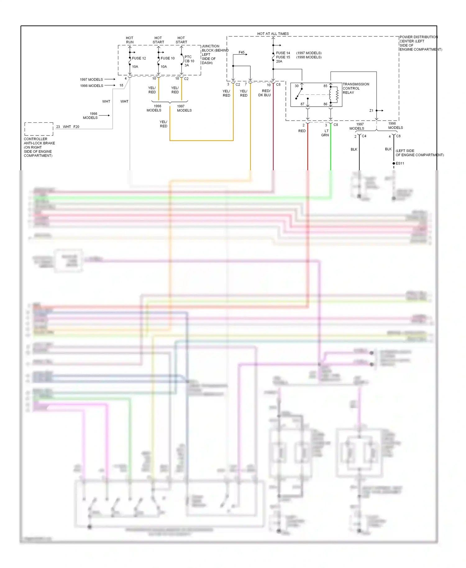 Dodge Caravan III (1995-2000) org/dk blu wiring diagram  (15 of 23)