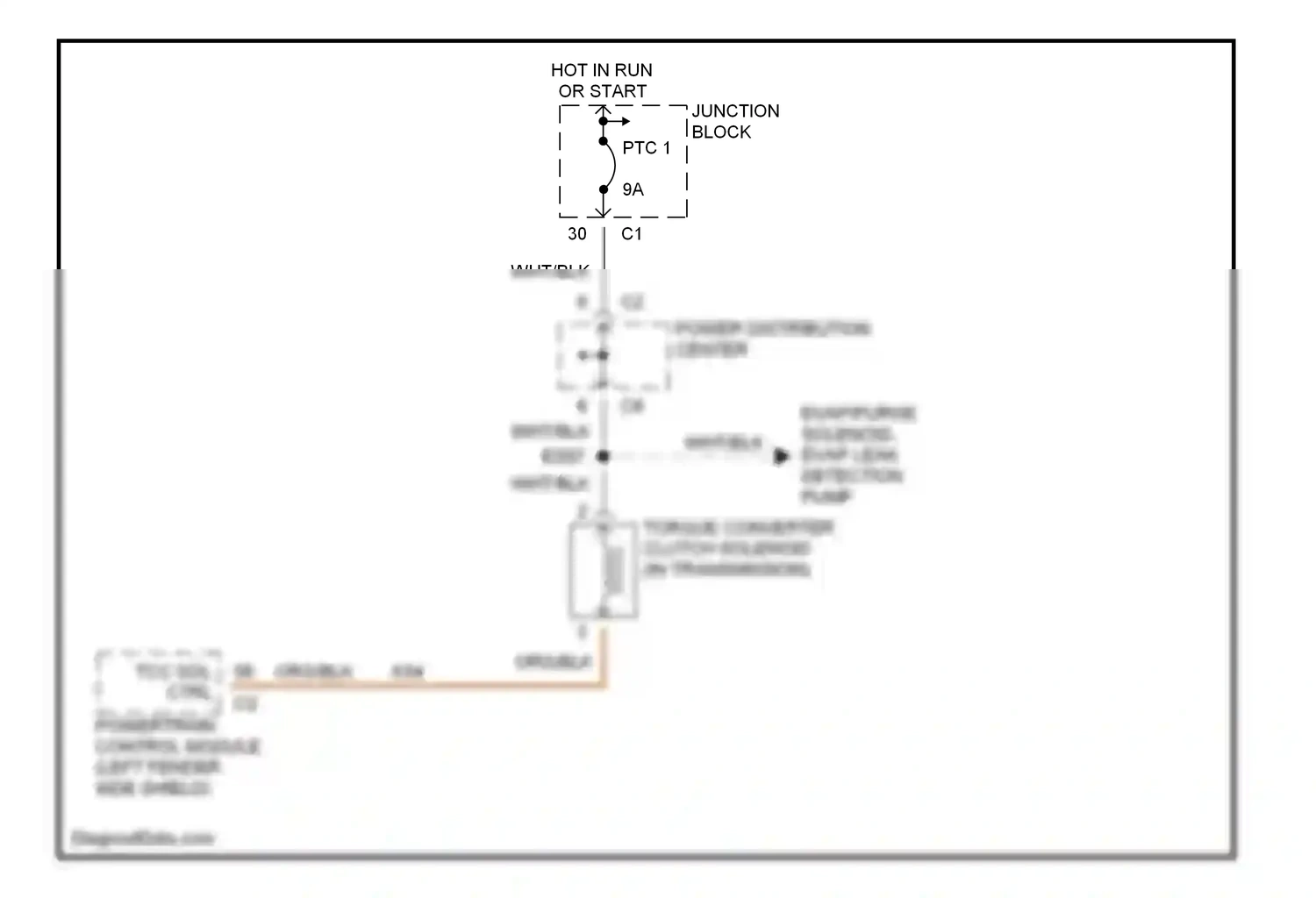 Dodge Caravan III (1995-2000) powertrain control module (left fender side shield) wiring diagram  (12 of 17)