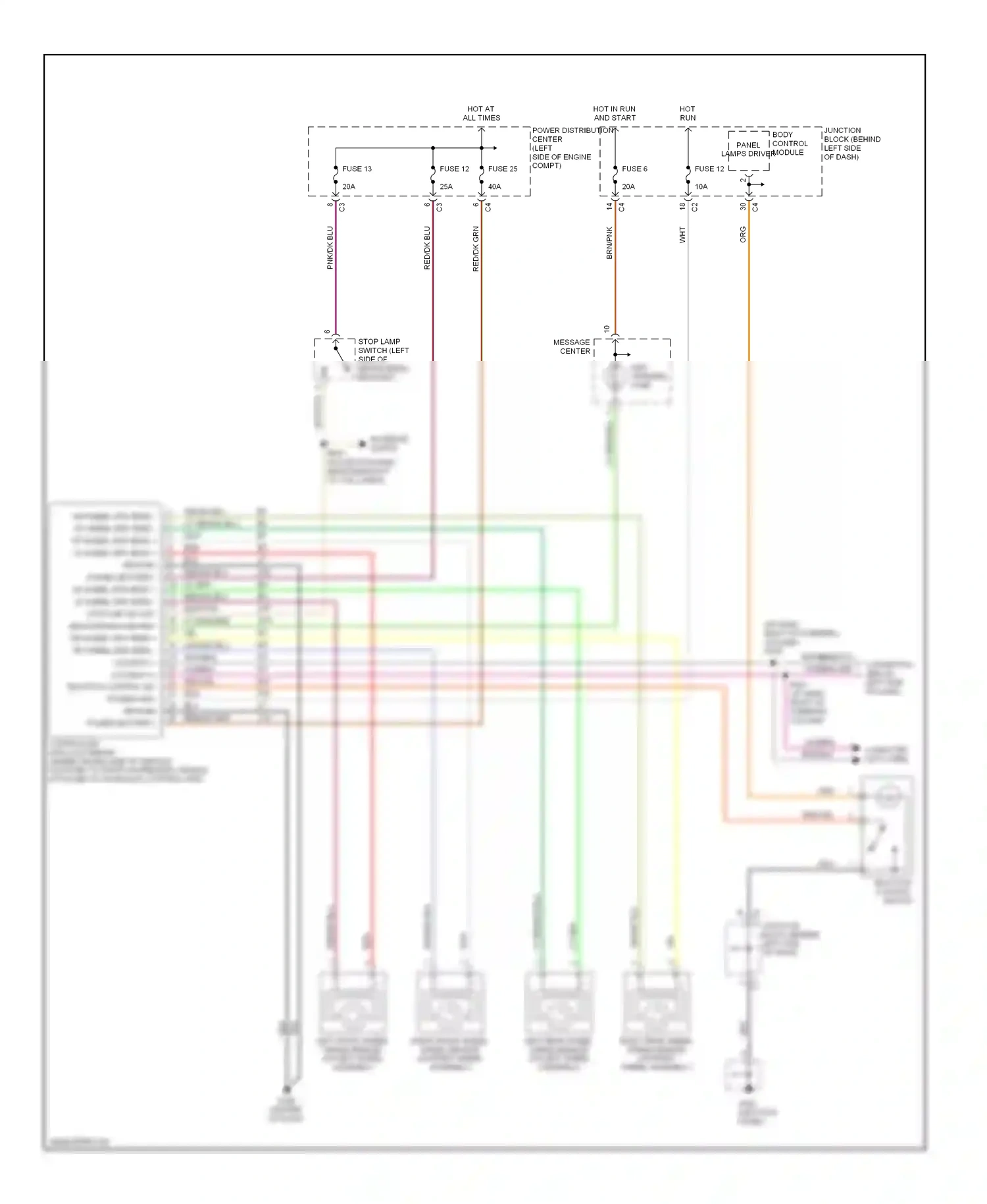 Dodge Caravan III (1995-2000) red wiring diagram  (3 of 29)
