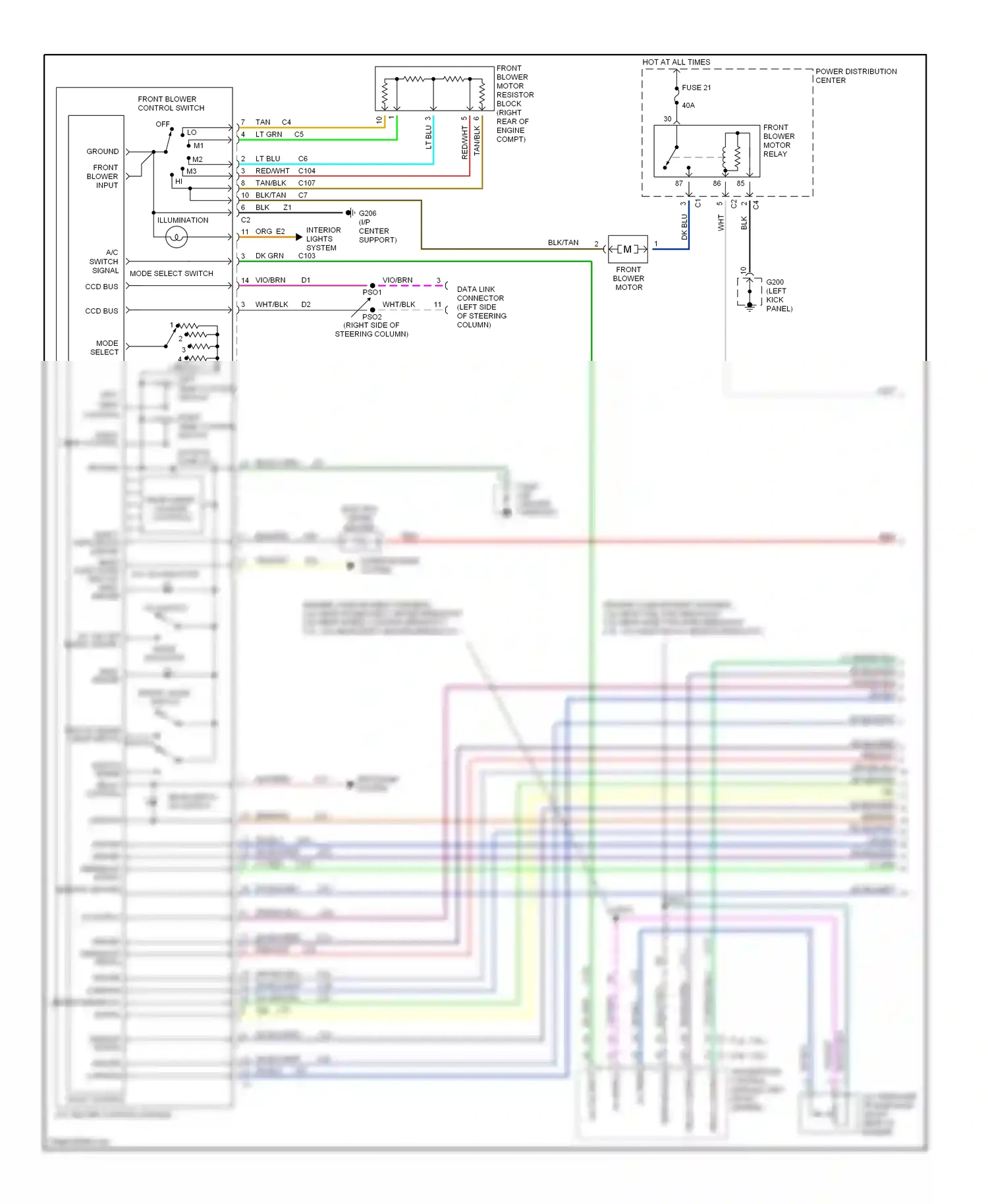Dodge Caravan III (1995-2000) red wiring diagram  (1 of 29)