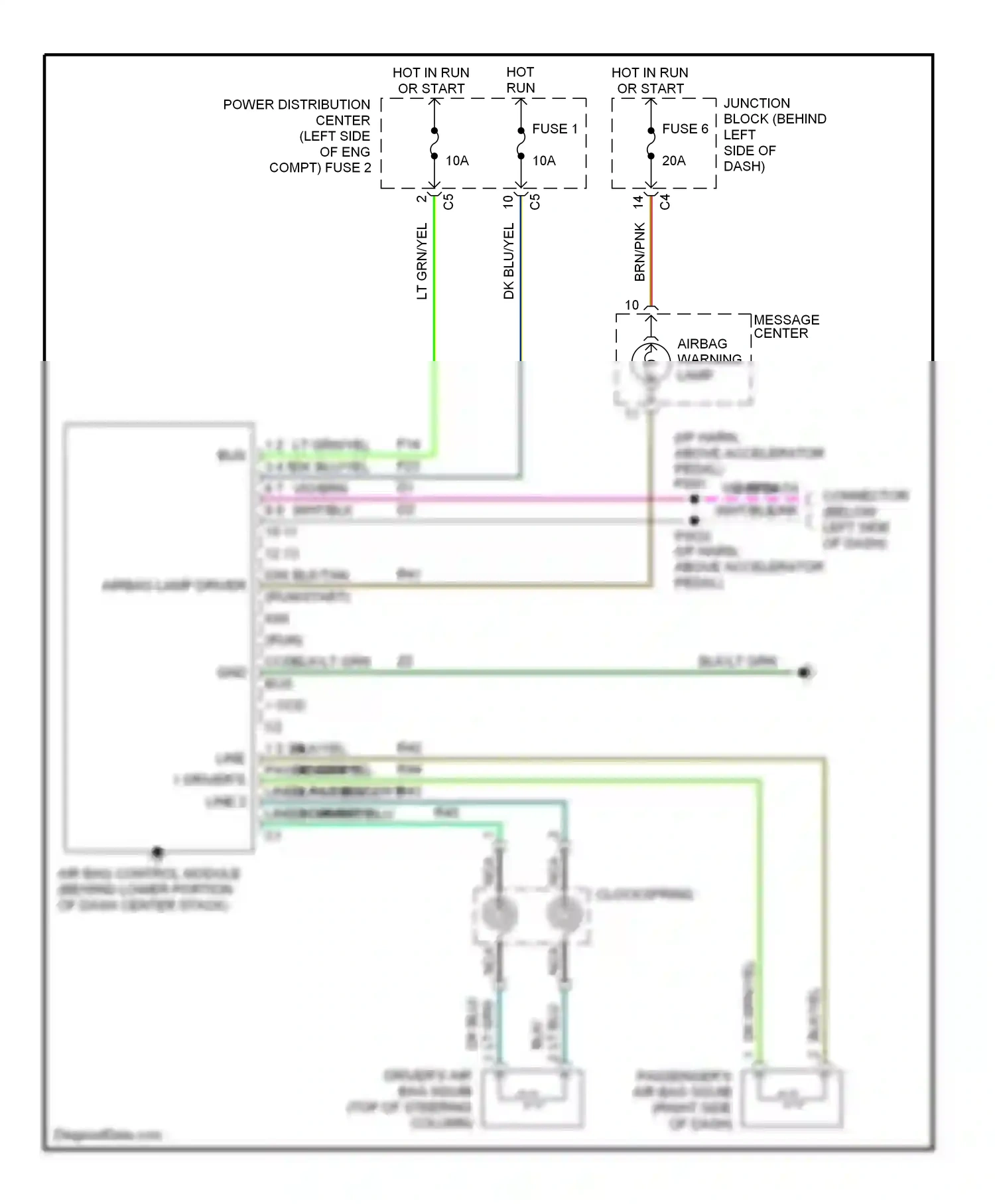 Dodge Caravan III (1995-2000) run wiring diagram  (14 of 15)