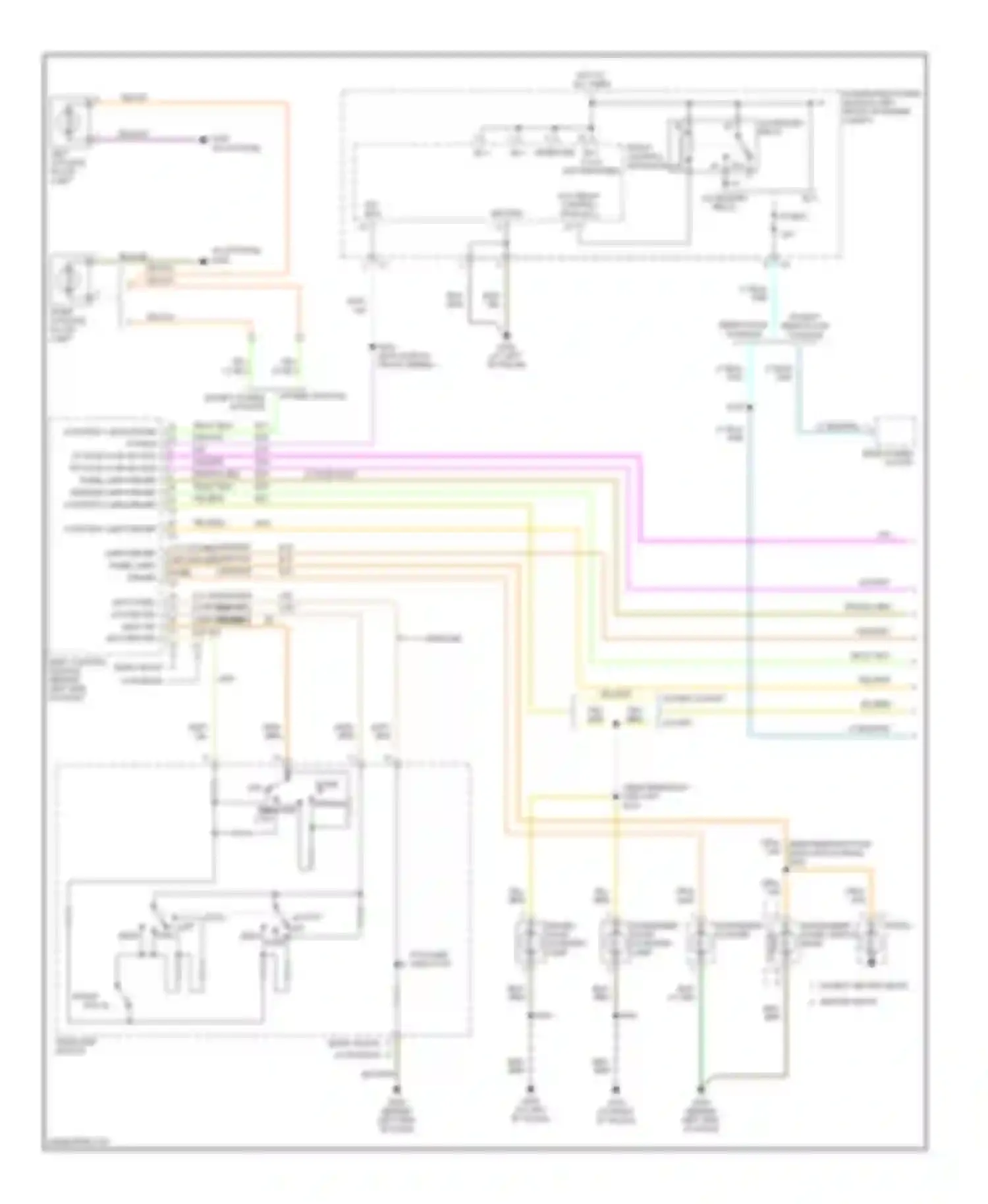 Caravan Dodge IV (2000-2007): Interior lights circuit (1 of 2)