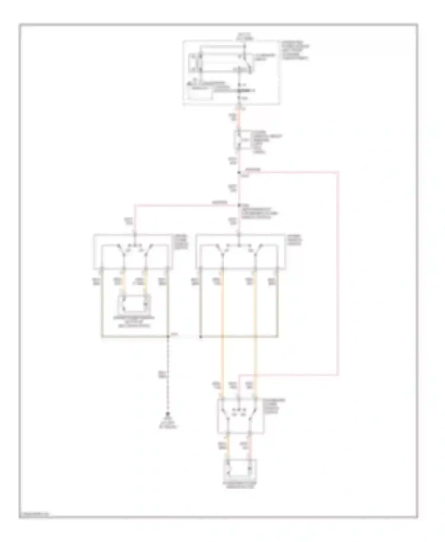 Caravan Dodge IV (2000-2007): Power windows circuit, base