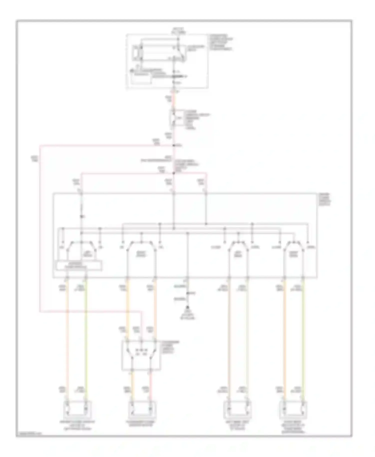 Caravan Dodge IV (2000-2007): Power windows circuit, highline