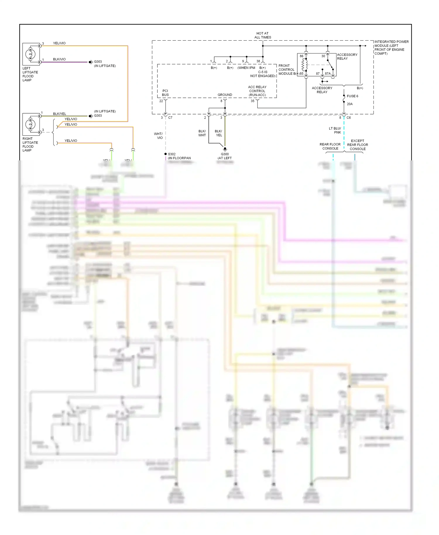 Dodge Caravan IV (2000-2007) b(+) wiring diagram  (3 of 3)