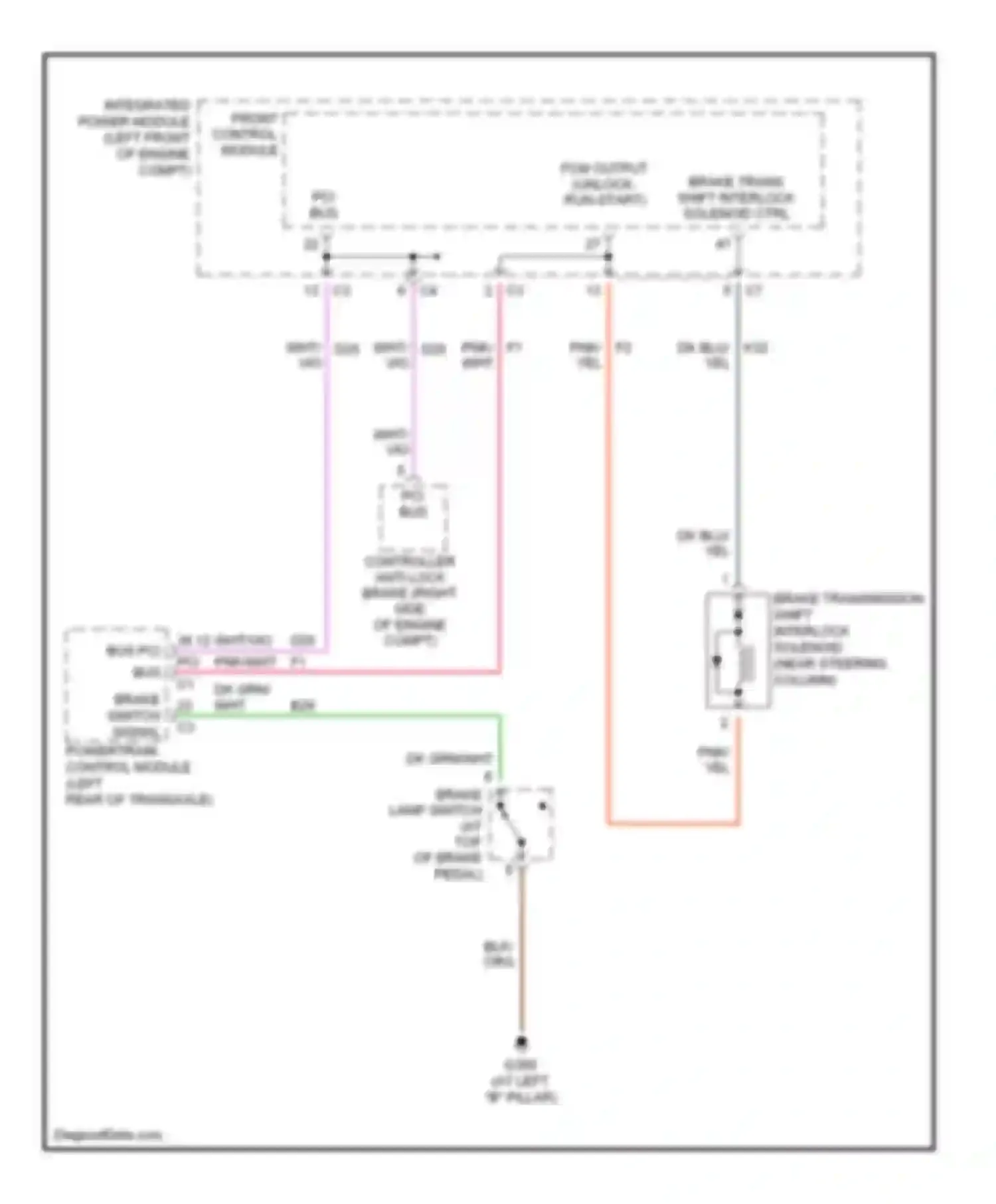 Wiring diagram brake switch signal for Dodge Caravan IV (2000-2007) (1 of 1)