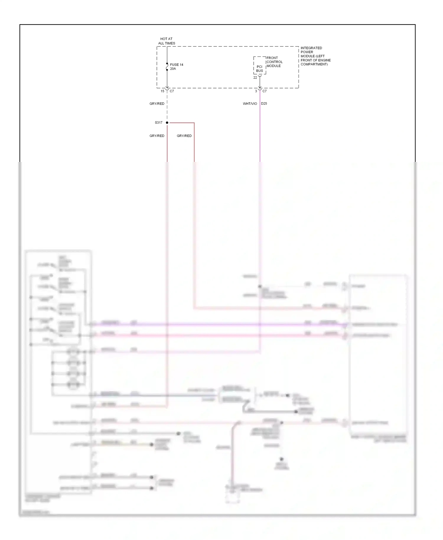 Dodge Caravan IV (2000-2007) close wiring diagram  (1 of 2)