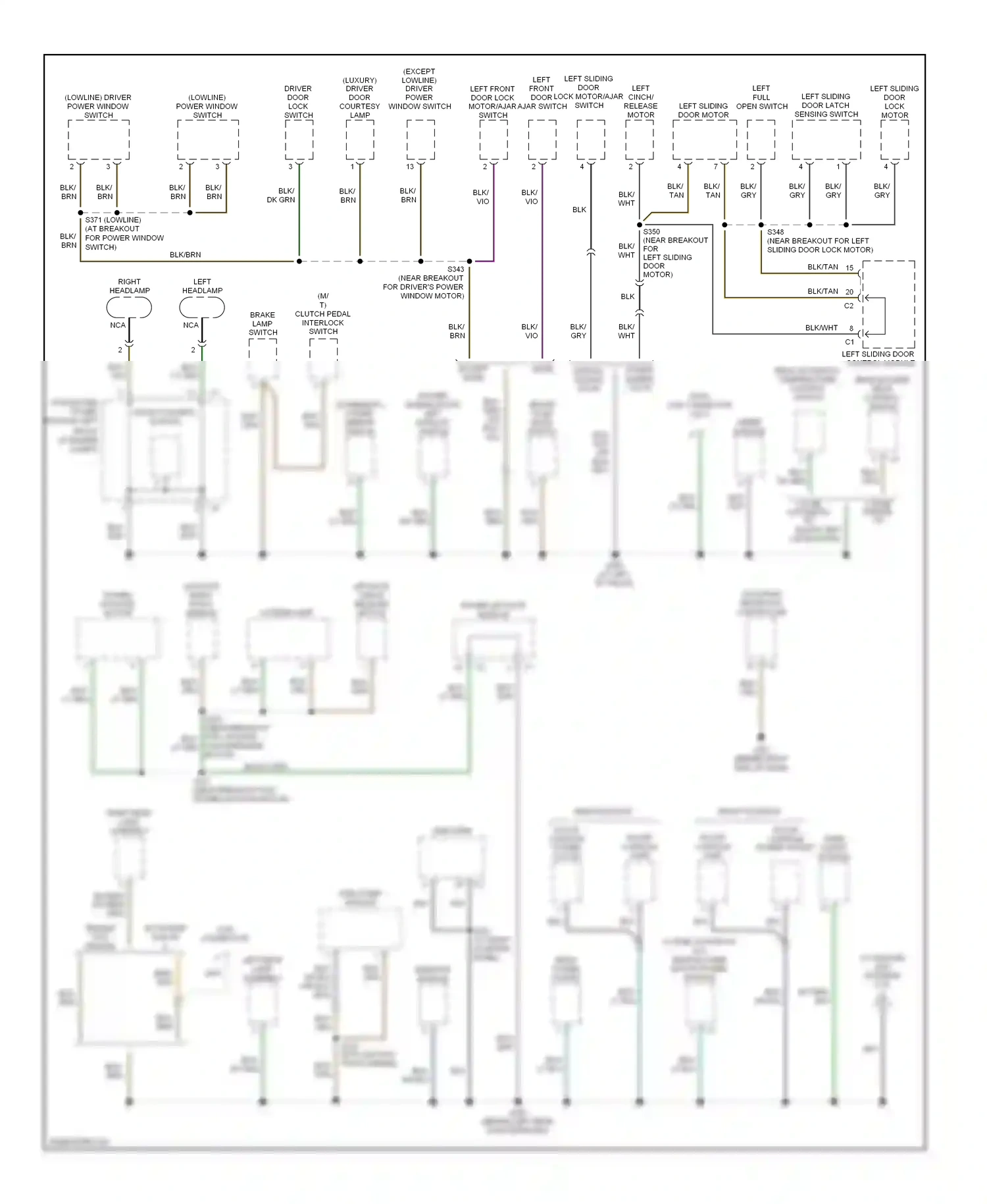 Dodge Caravan IV (2000-2007) data link connector (dlc) wiring diagram  (2 of 2)