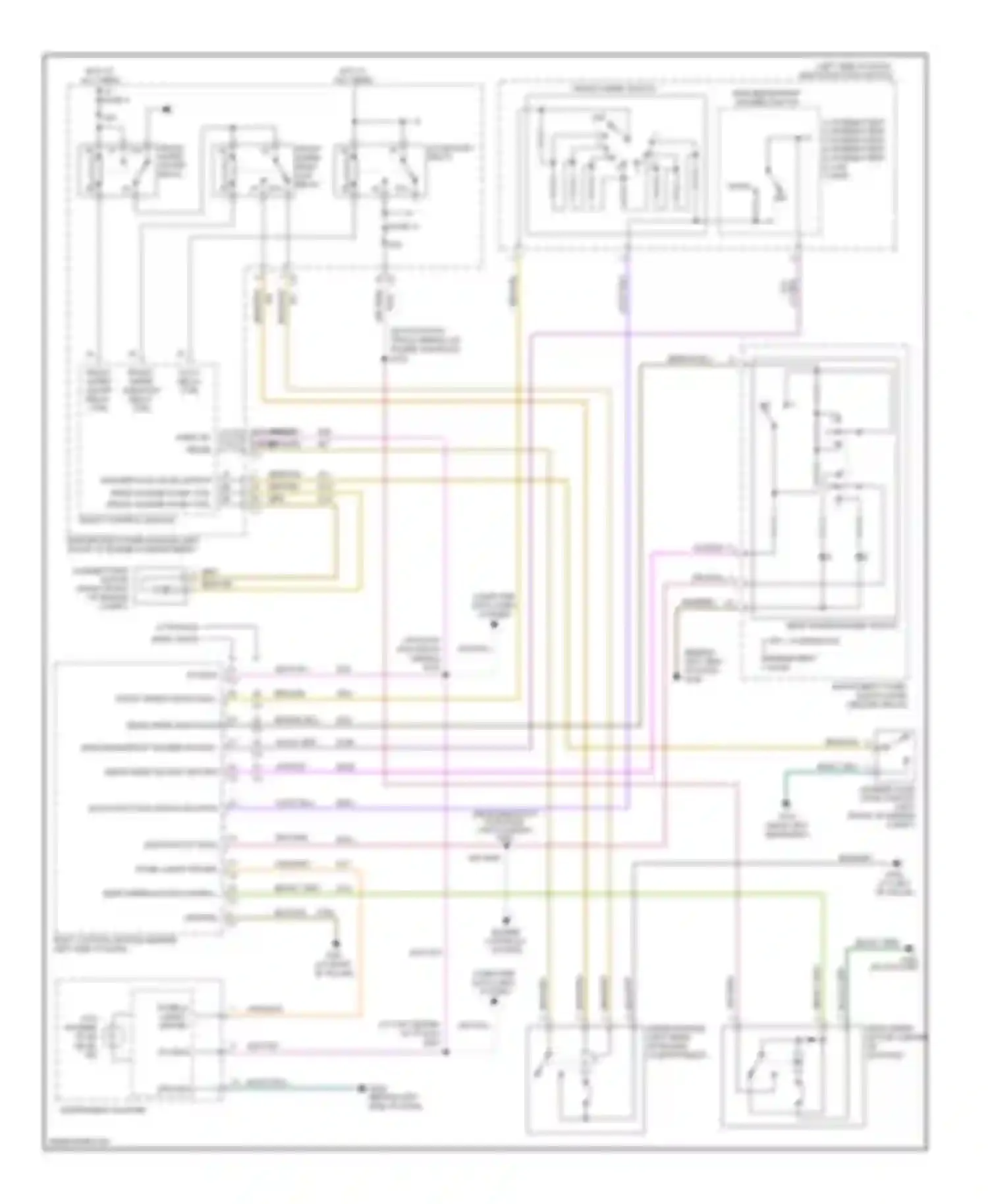 Wiring diagram front wiper switch mux for Dodge Caravan IV (2000-2007) (1 of 2)