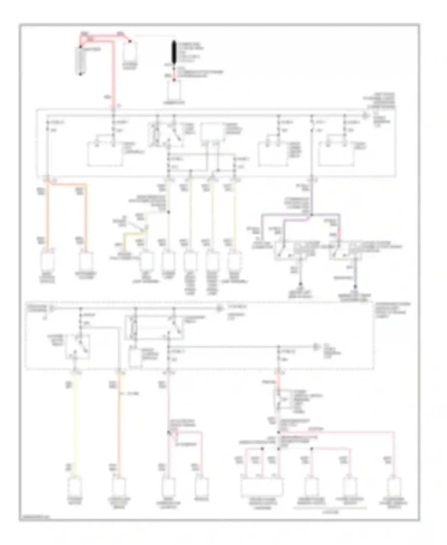 Wiring diagram fuse 28 for Dodge Caravan IV (2000-2007) (1 of 3)