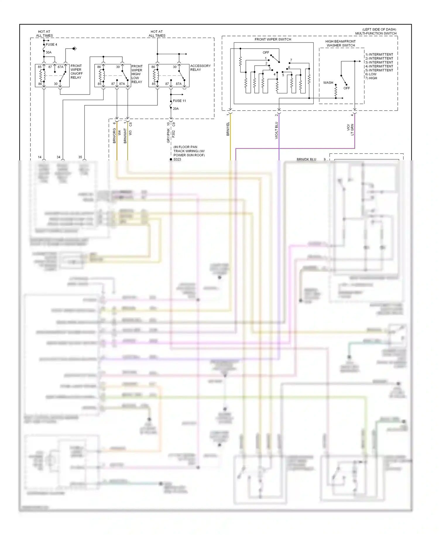 Dodge Caravan IV (2000-2007) ground wiring diagram  (18 of 20)