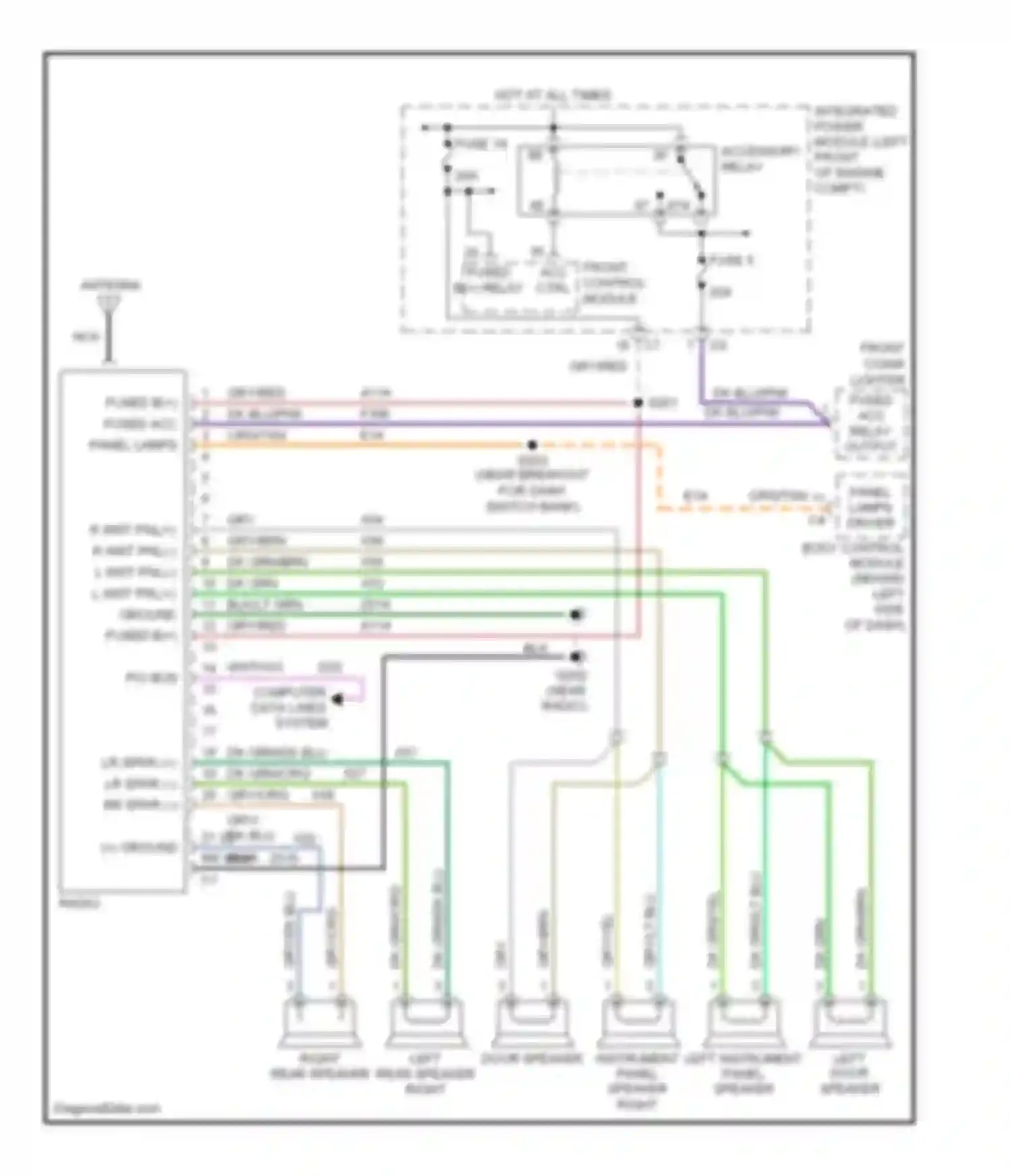 Wiring diagram gry/org for Dodge Caravan IV (2000-2007) (4 of 6)