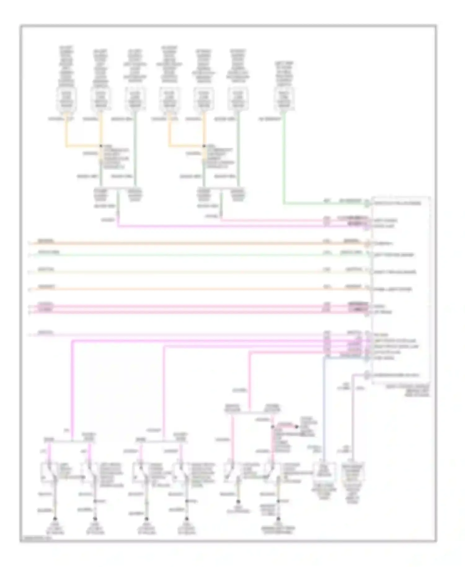 Wiring diagram left front door ajar switch for Dodge Caravan IV (2000-2007) (3 of 4)