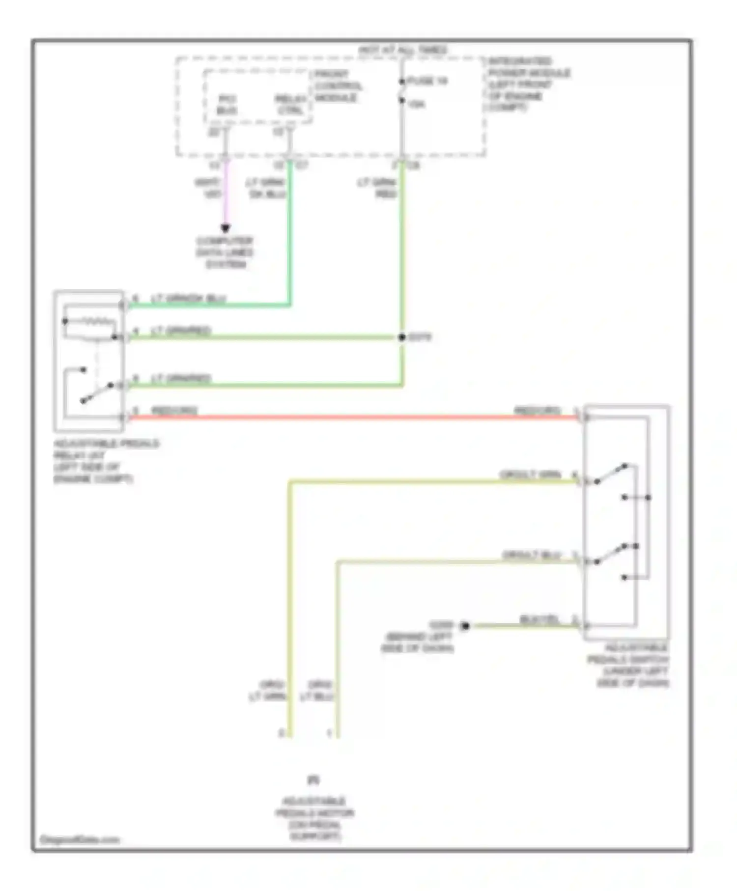Wiring diagram lt blu for Dodge Caravan IV (2000-2007) (1 of 17)