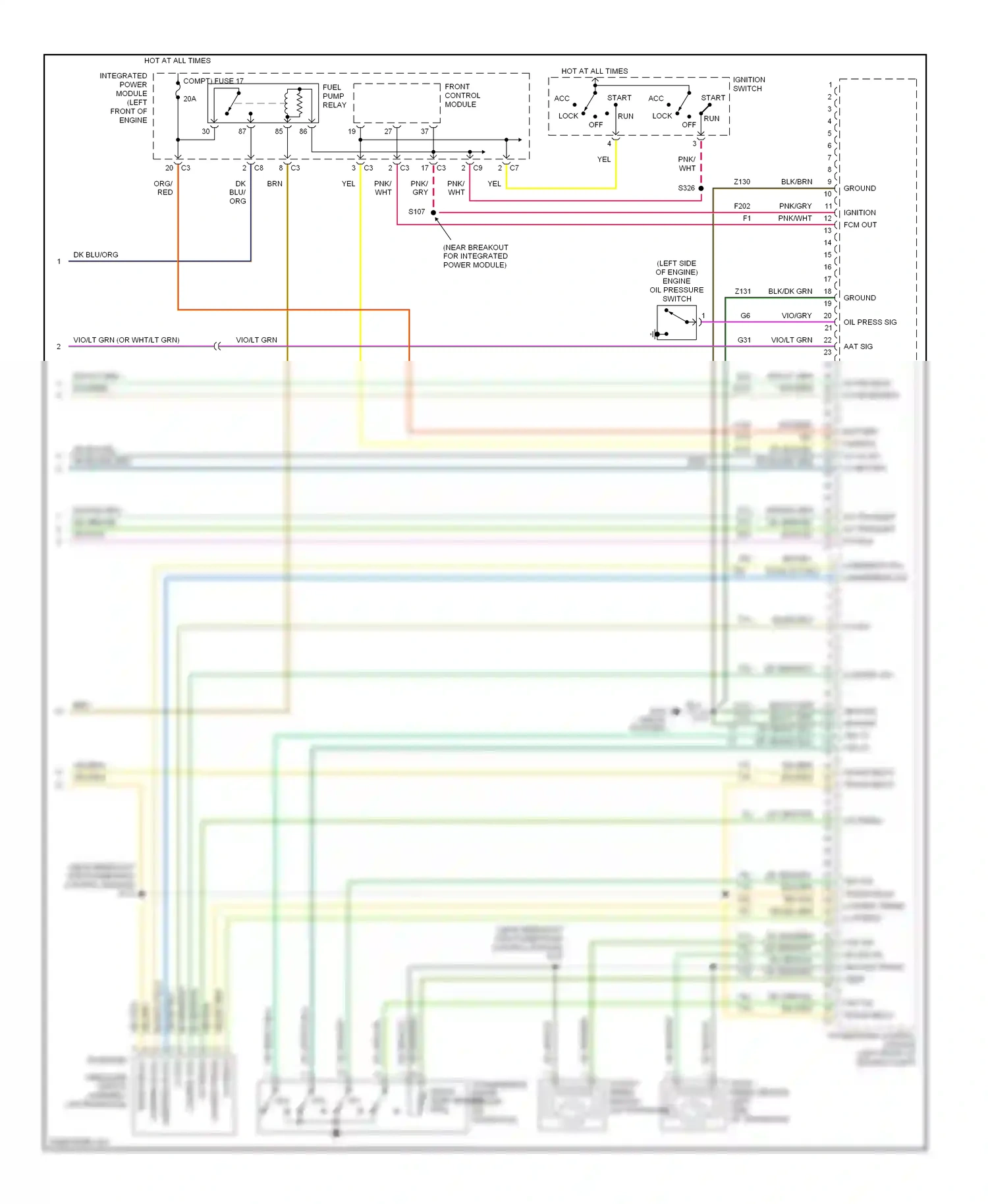 Dodge Caravan IV (2000-2007) transmission range sensor (on transaxle) trans temp sensor prnl wiring diagram  (1 of 4)