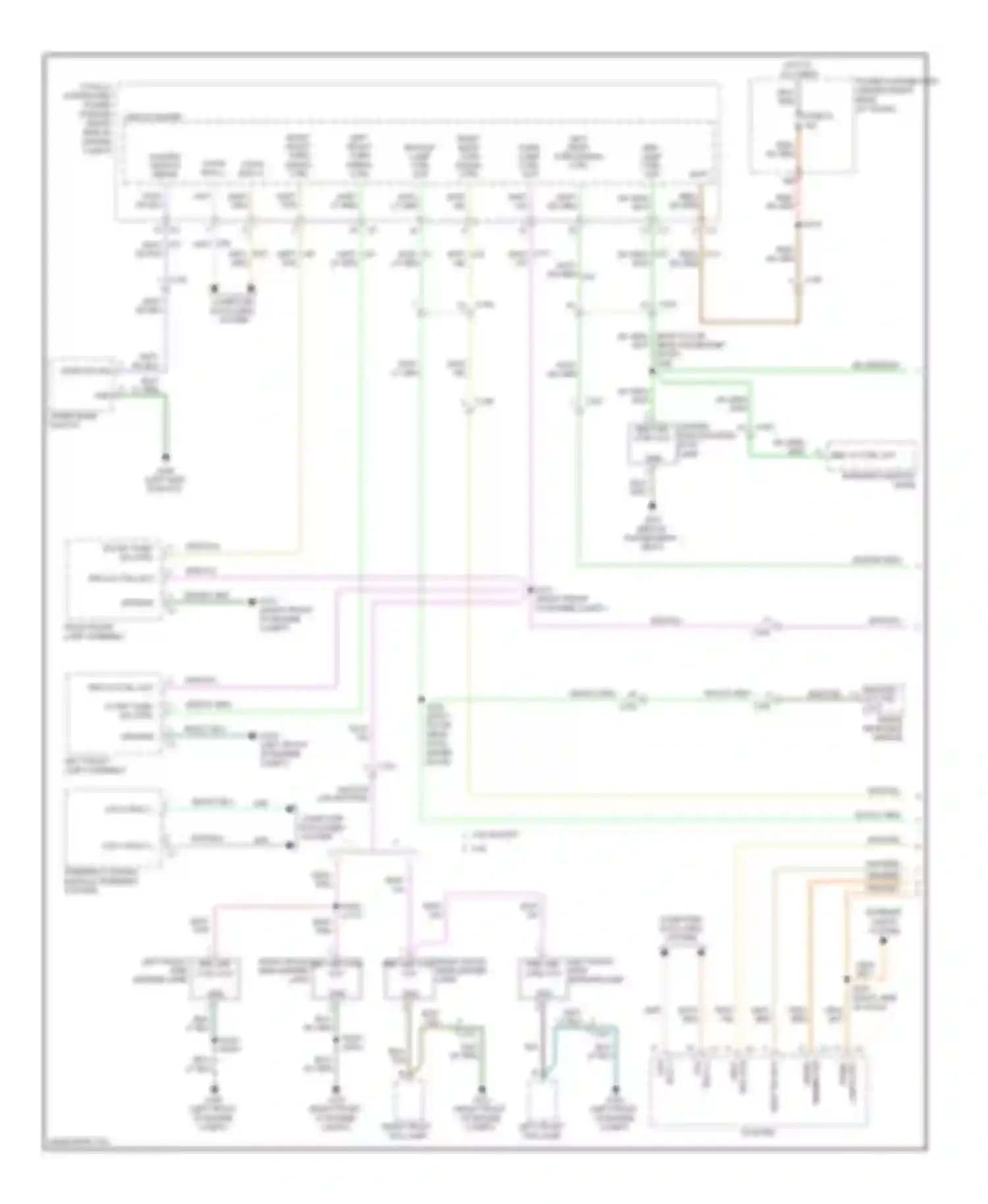 Challenger Dodge III facelift (2010-2014): Exterior lamps circuit (1 of 2)