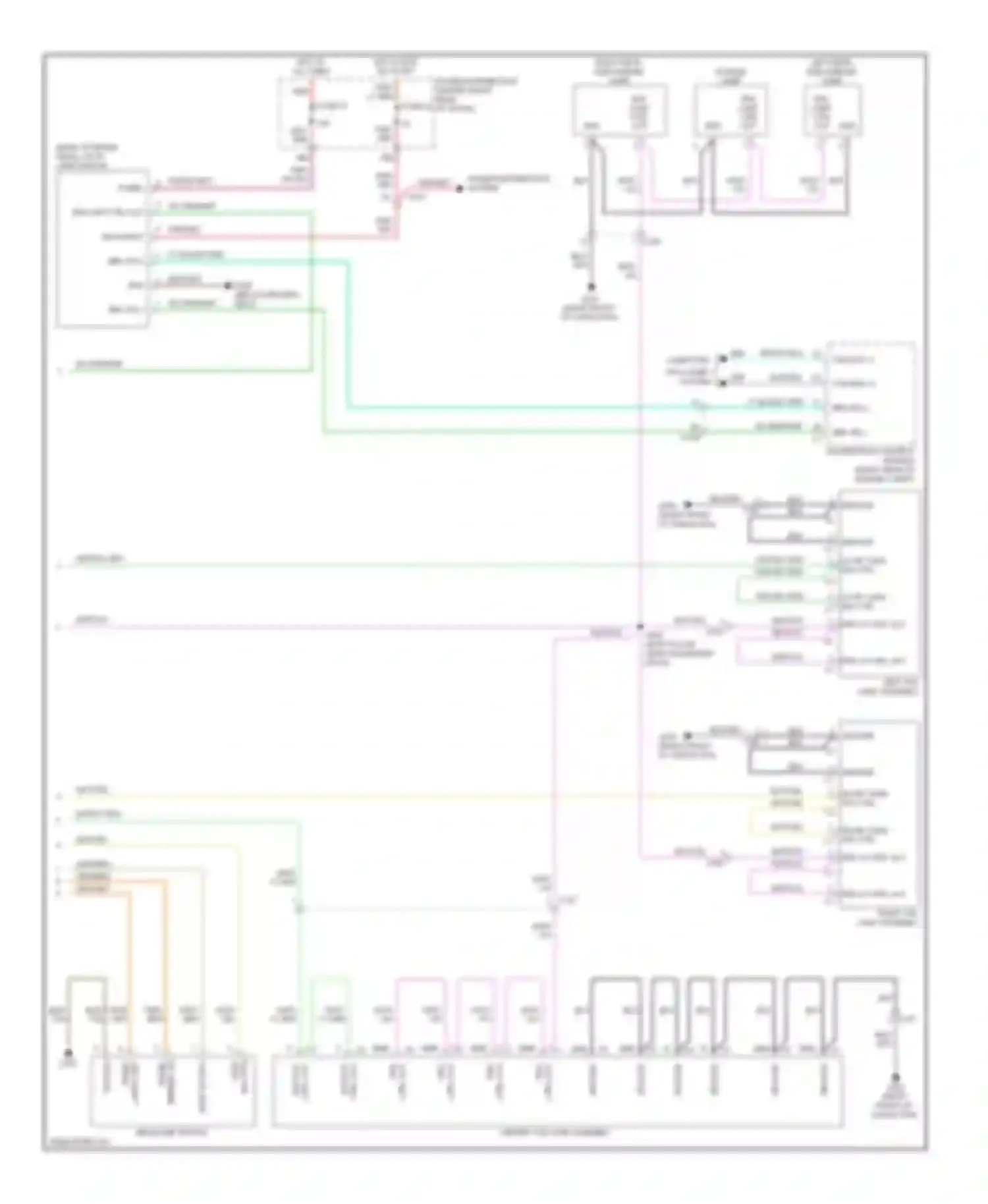 Challenger Dodge III facelift (2010-2014): Exterior lamps circuit (2 of 2)