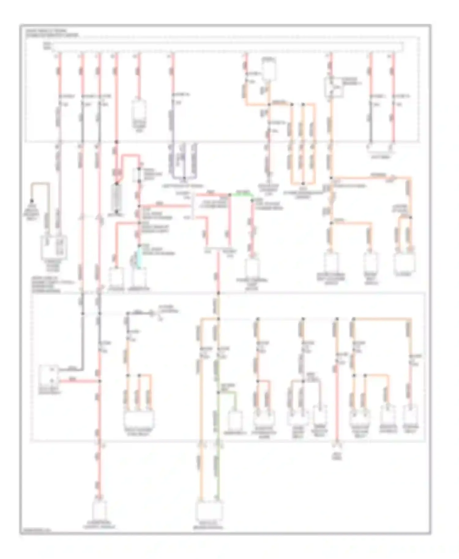 Challenger Dodge III facelift (2010-2014): Power distribution circuit (1 of 4)