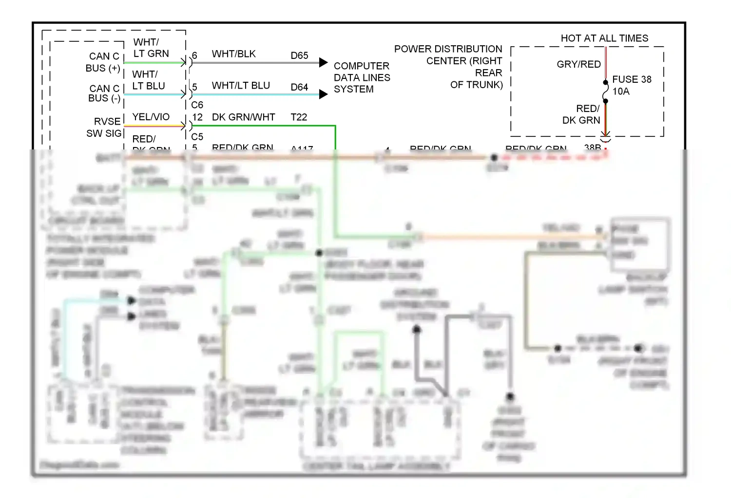 Dodge Challenger III facelift (2010-2014) computer data lines system wiring diagram  (11 of 41)