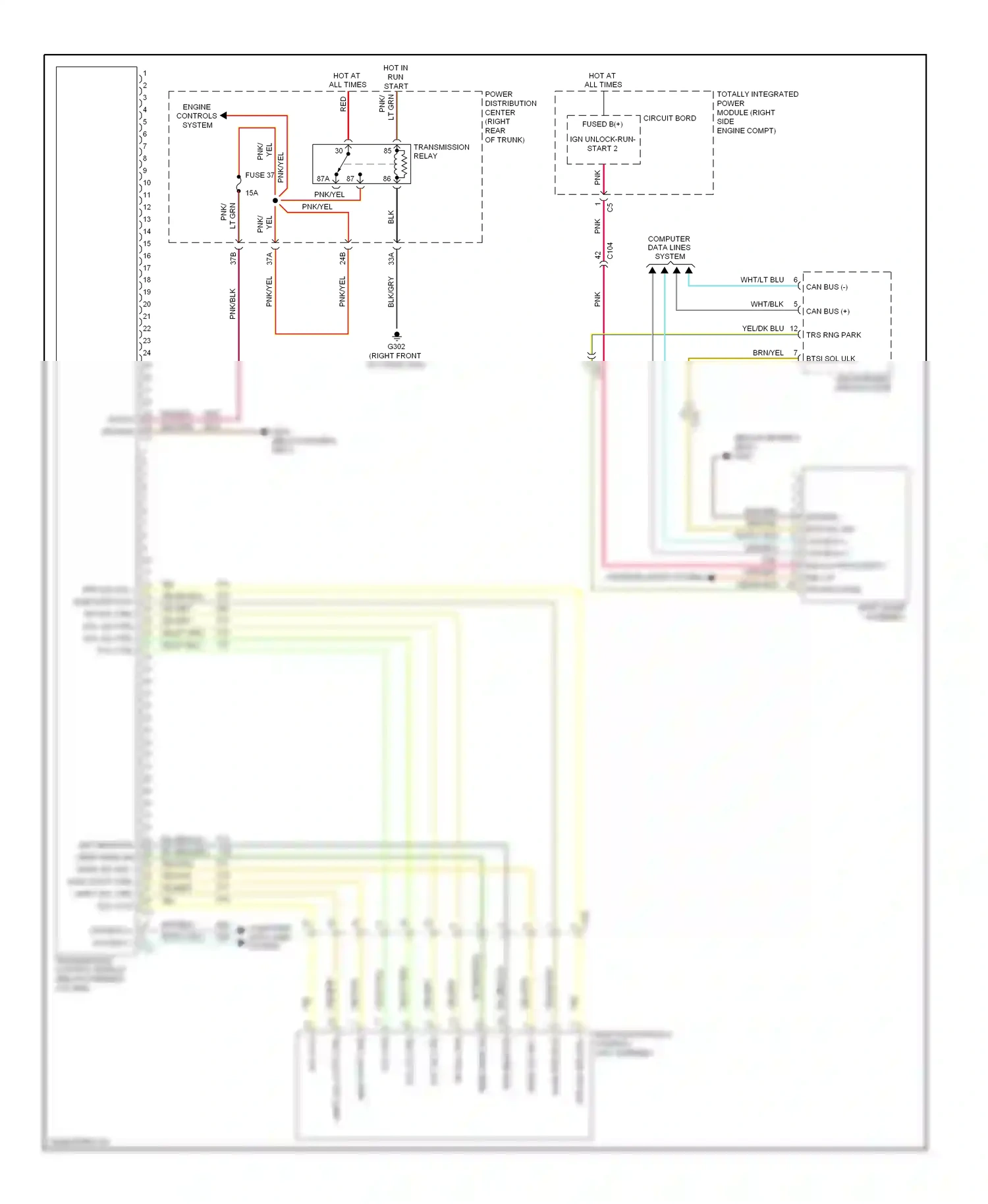 Dodge Challenger III facelift (2010-2014) computer data lines system wiring diagram  (40 of 41)