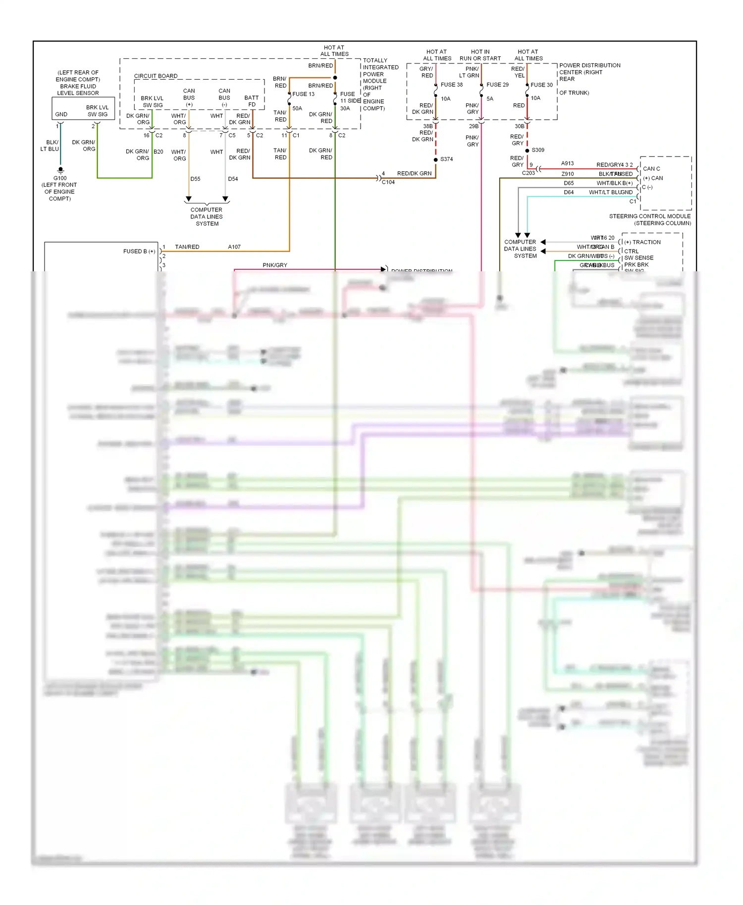 Dodge Challenger III facelift (2010-2014) computer data lines system wiring diagram  (1 of 41)