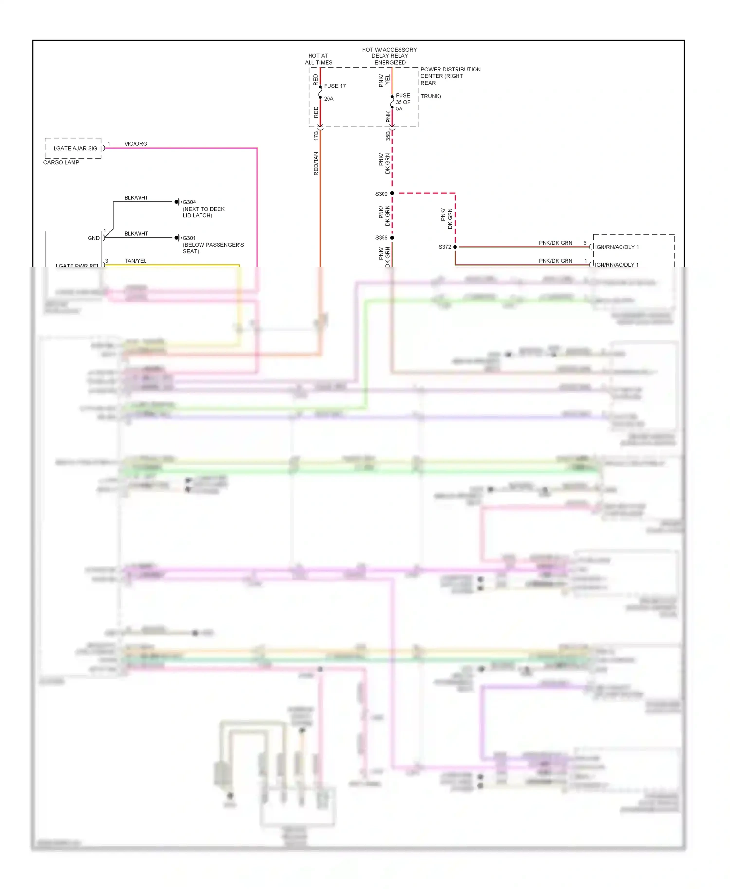Dodge Challenger III facelift (2010-2014) decklid release switch wiring diagram  (3 of 3)