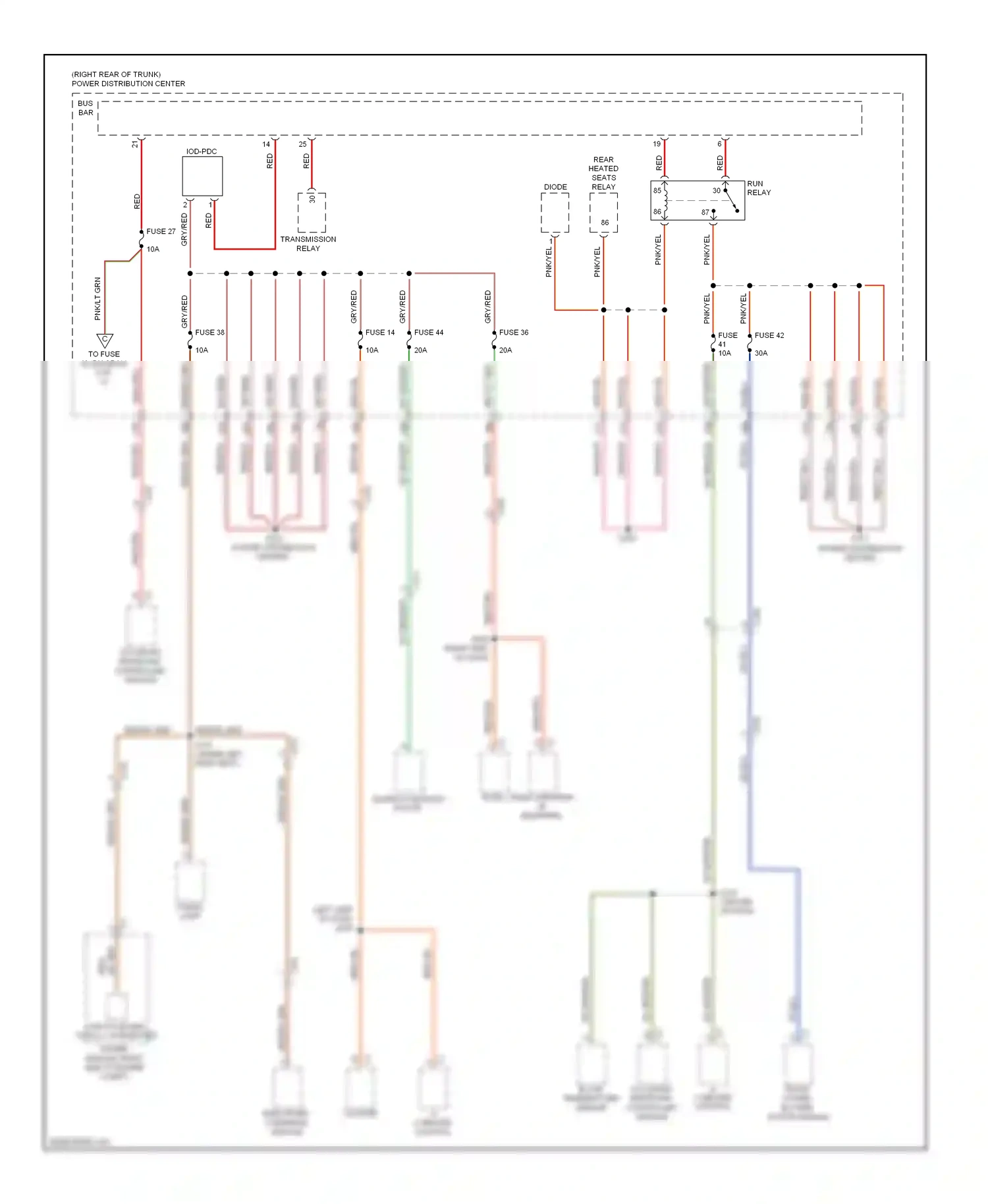 Dodge Challenger III facelift (2010-2014) electronic overhead module wiring diagram  (2 of 2)