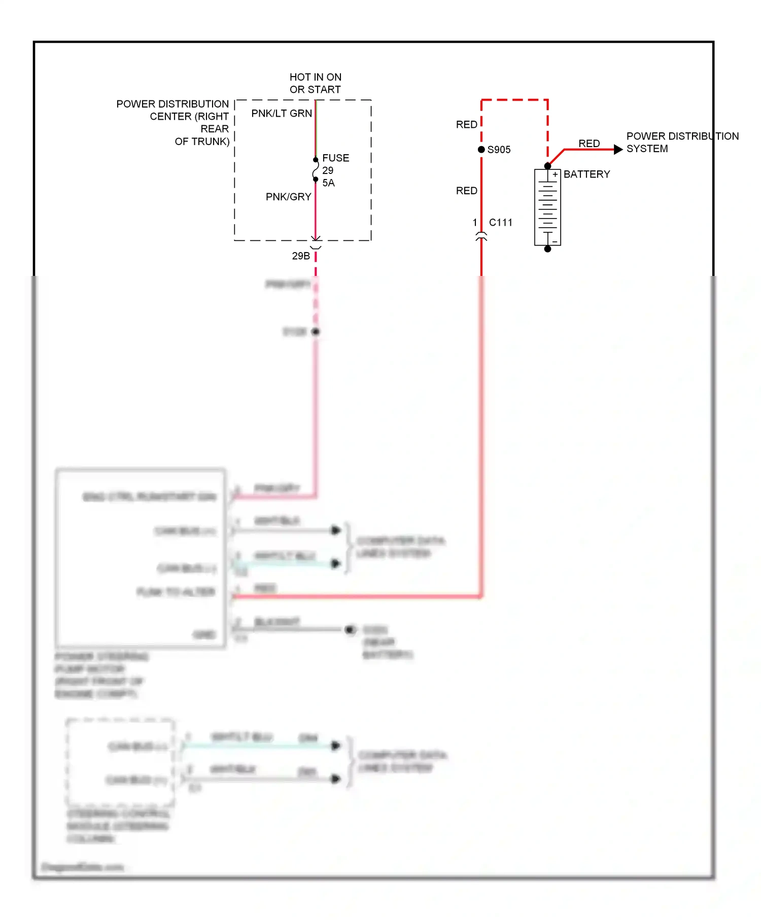 Dodge Challenger III facelift (2010-2014) eng ctrl run/start ign wiring diagram  (1 of 1)