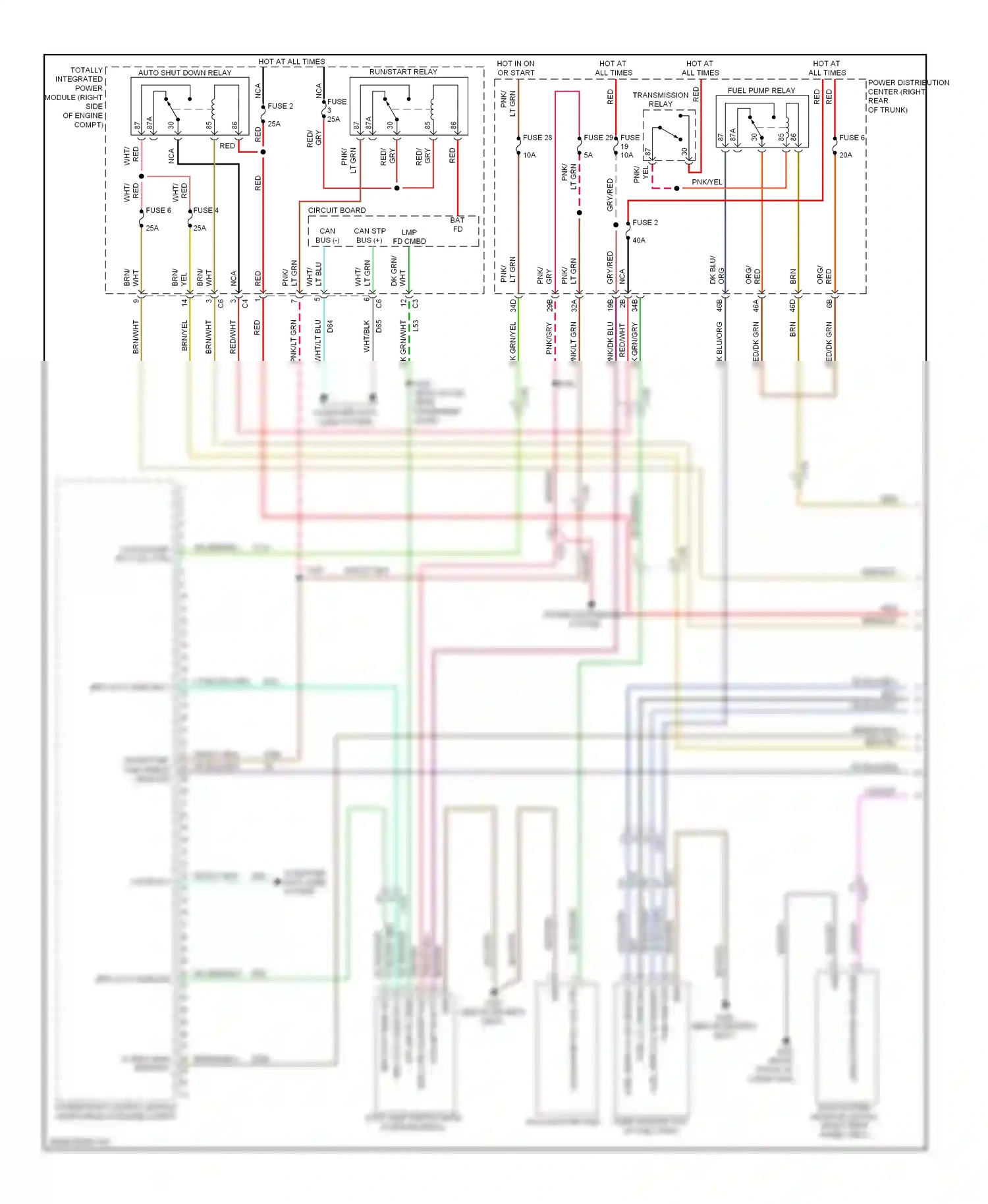 Dodge Challenger III facelift (2010-2014) eng ctrl run/strt ign wiring diagram  (2 of 2)