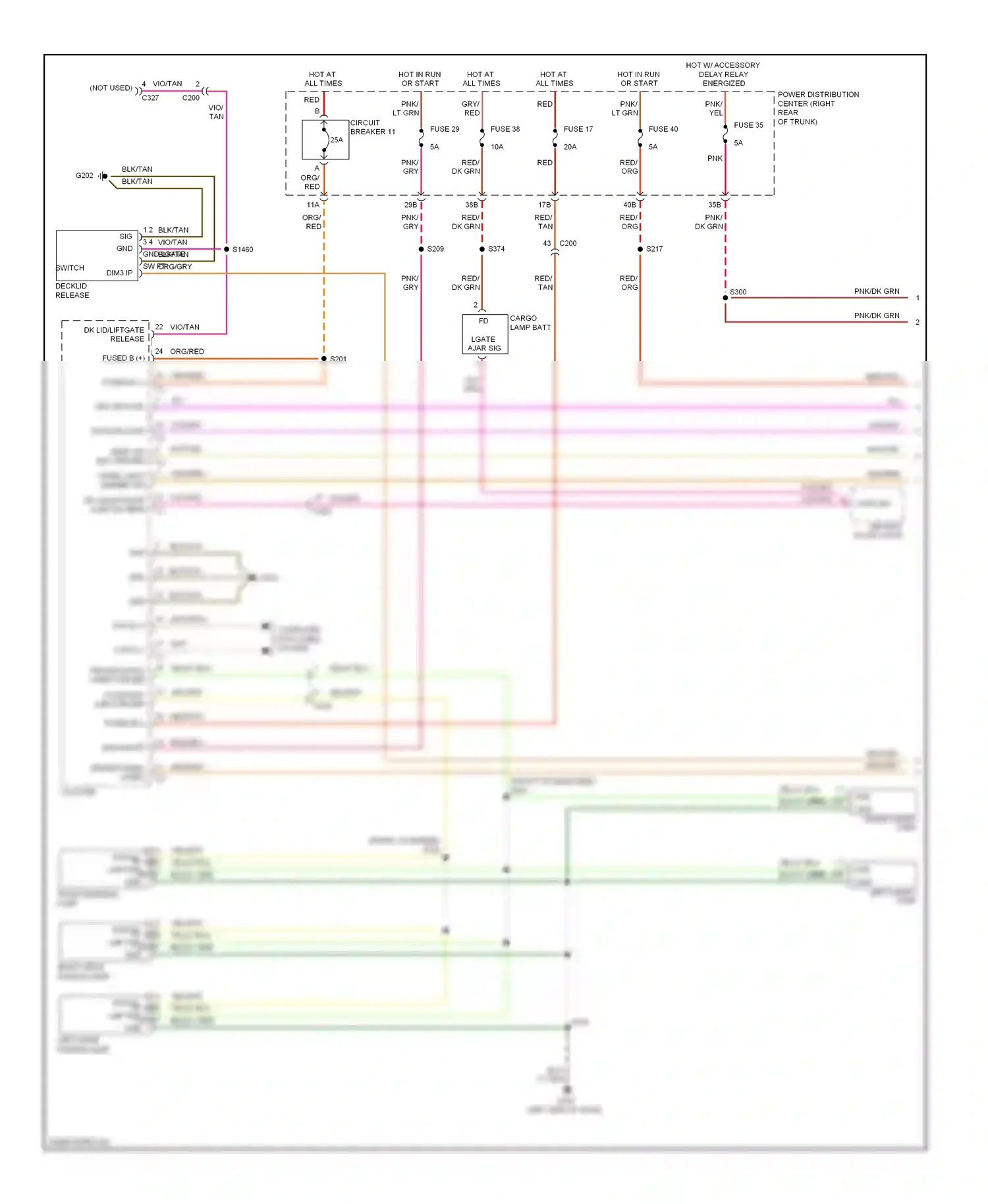 Dodge Challenger III facelift (2010-2014) switch wiring diagram  (1 of 1)