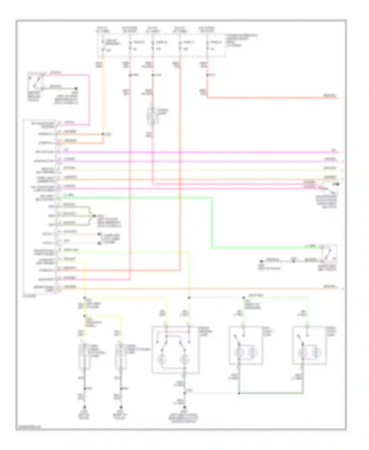 Challenger Dodge III (2008-2010): Interior lights circuit (1 of 2)