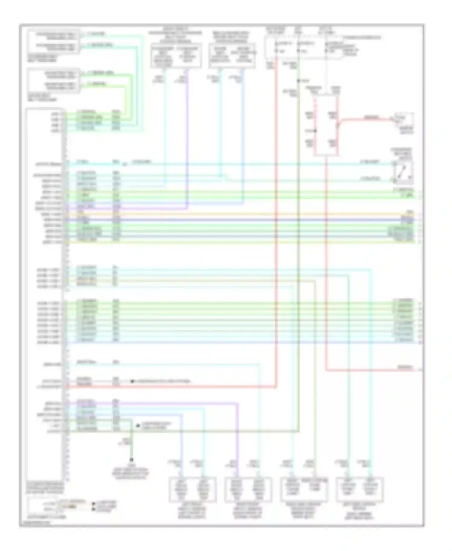 Challenger Dodge III (2008-2010): Supplemental restraints circuit (1 of 2)