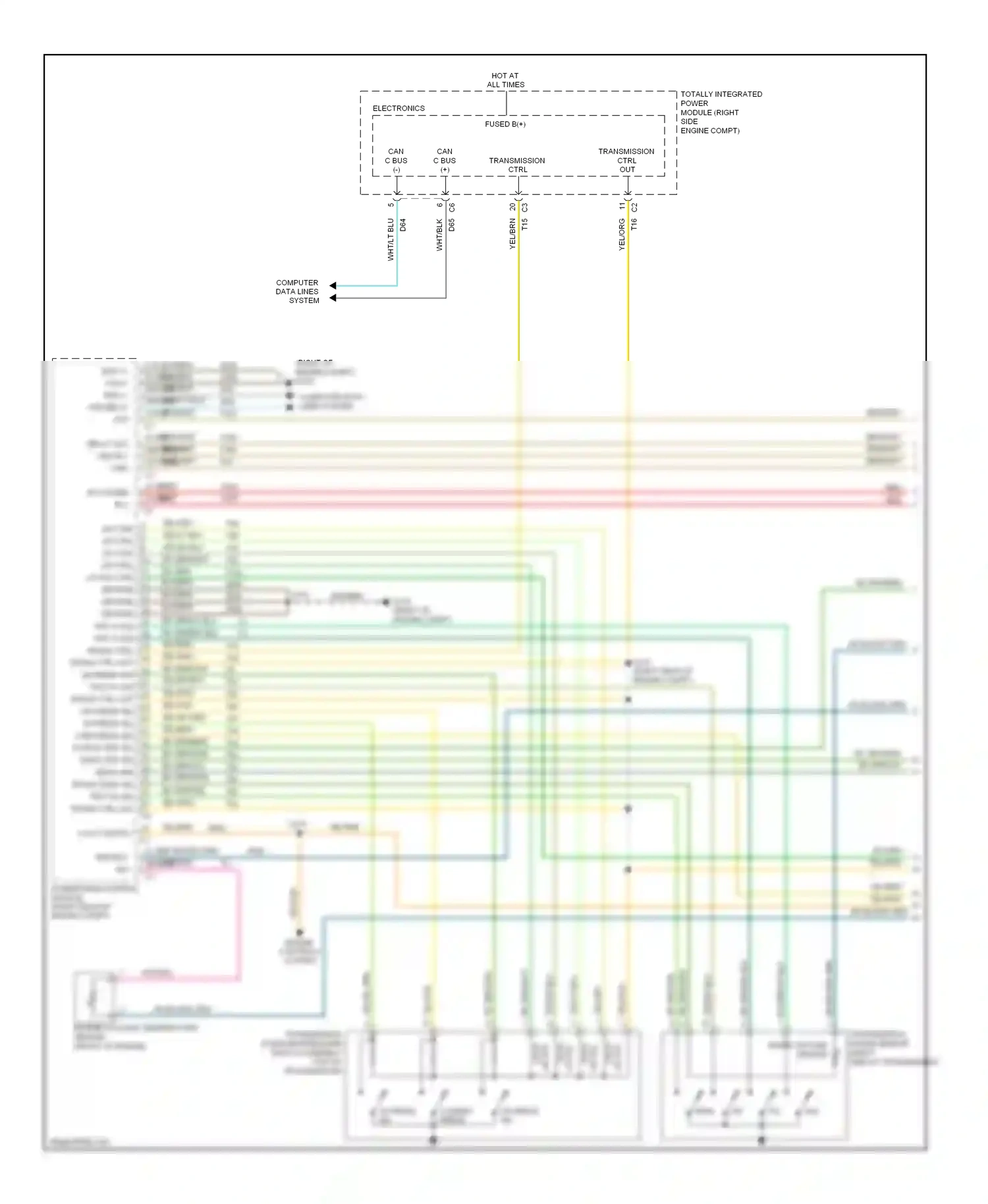 Dodge Challenger III (2008-2010) computer data lines system wiring diagram  (43 of 46)
